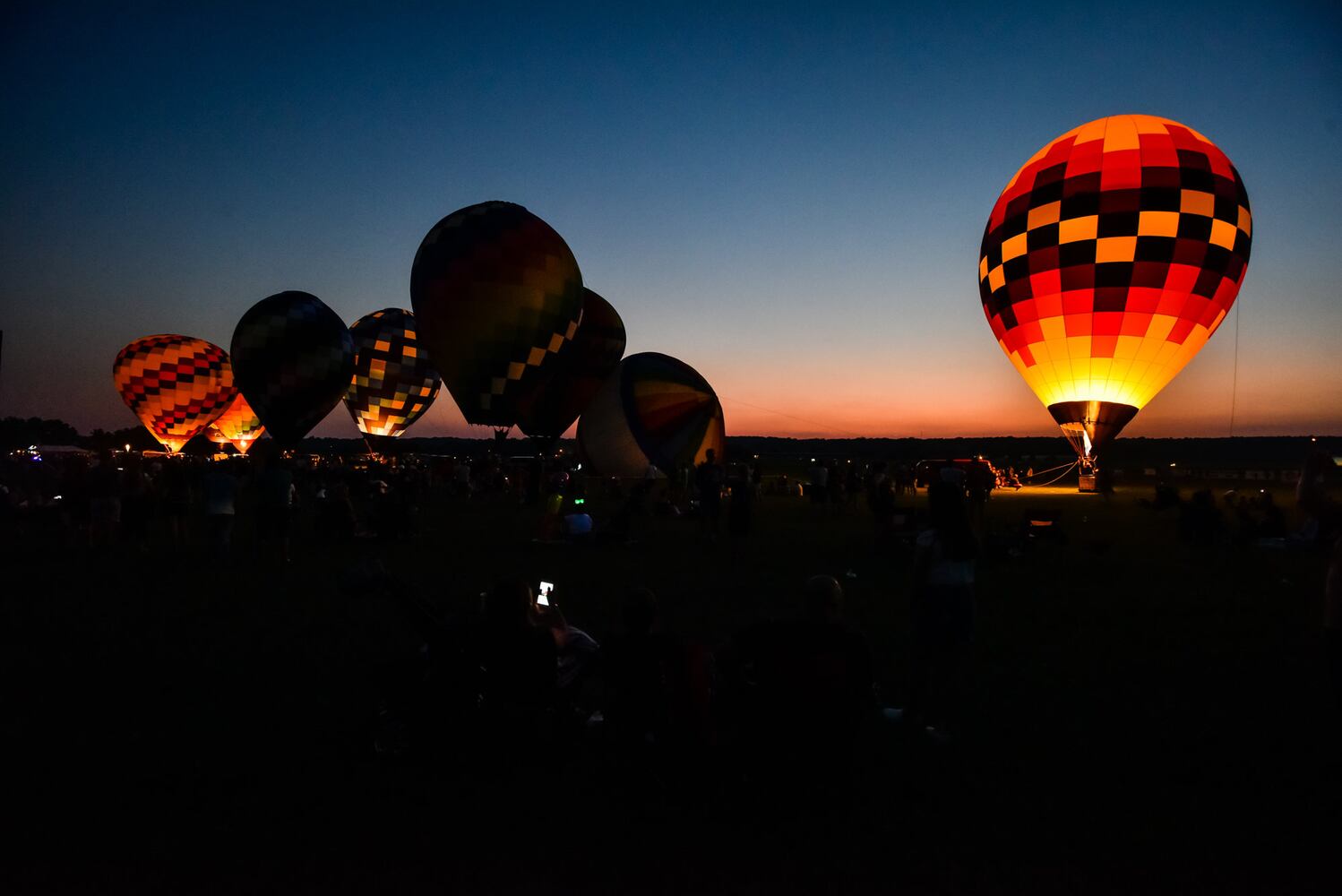 Ohio Challenge balloon glow and fireworks