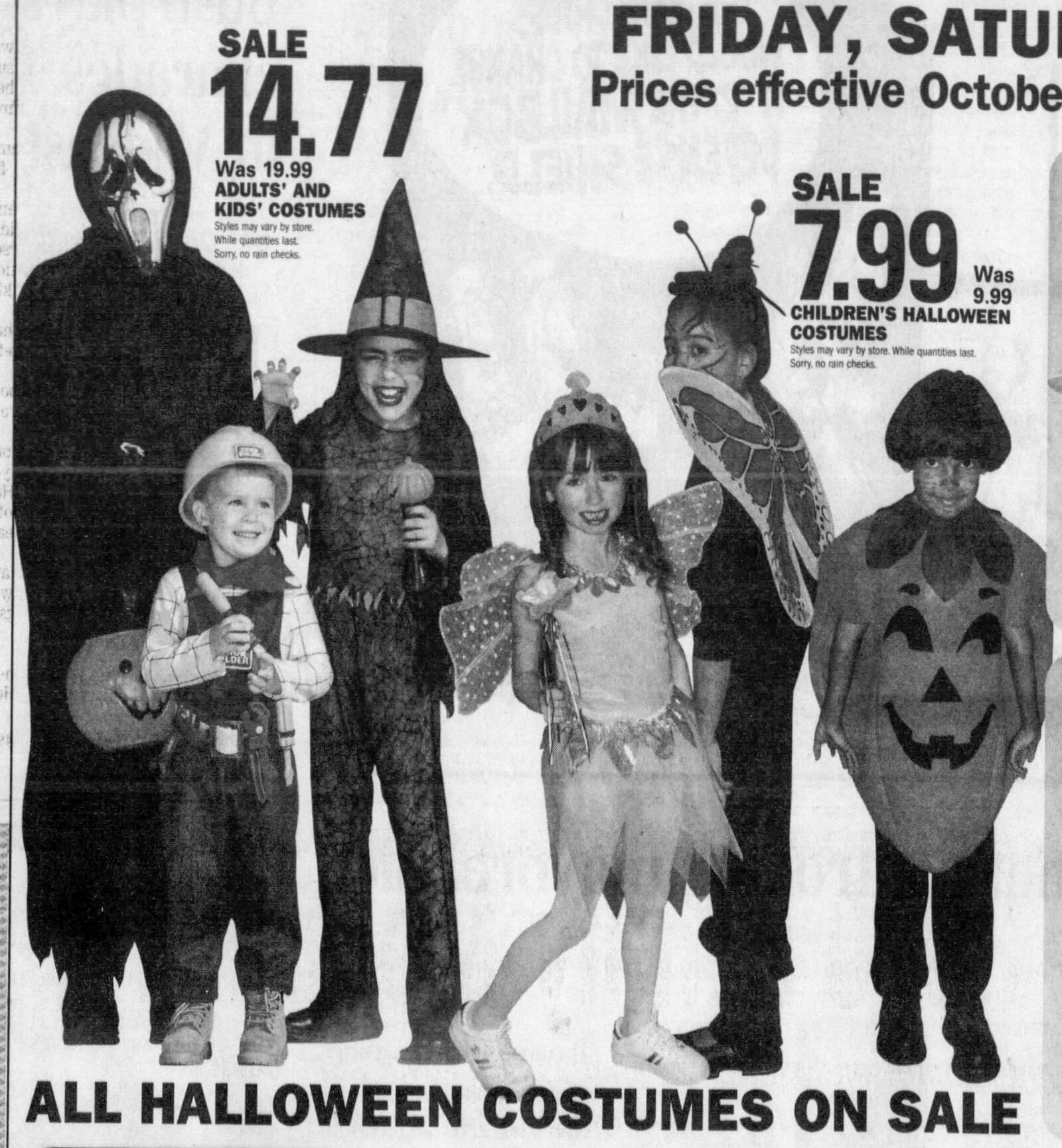 An advertisement for Halloween costumes in the Dayton Daily News during the 2000s. DAYTON DAILY NEWS ARCHIVES