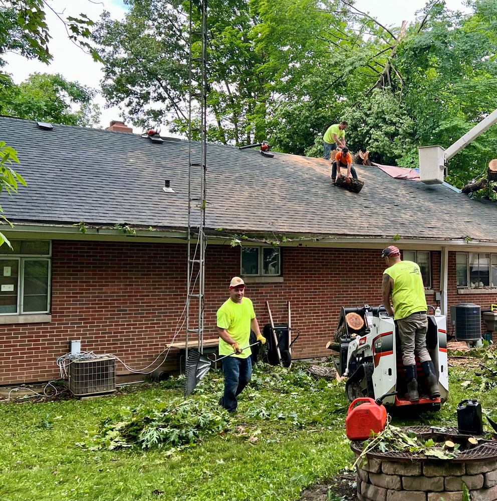 Storm damage caused by tornadoes