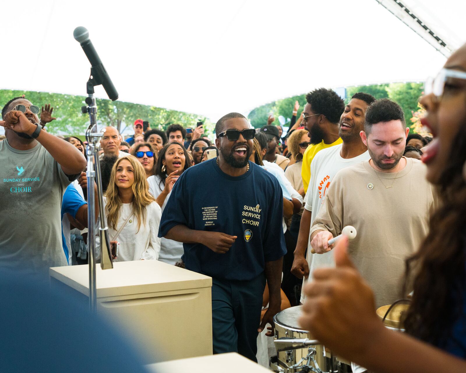 Kanye West's Sunday Service in Dayton on Aug. 25, 2019, just before Gem City Shine. AMY POWELL/CONTRIBUTED