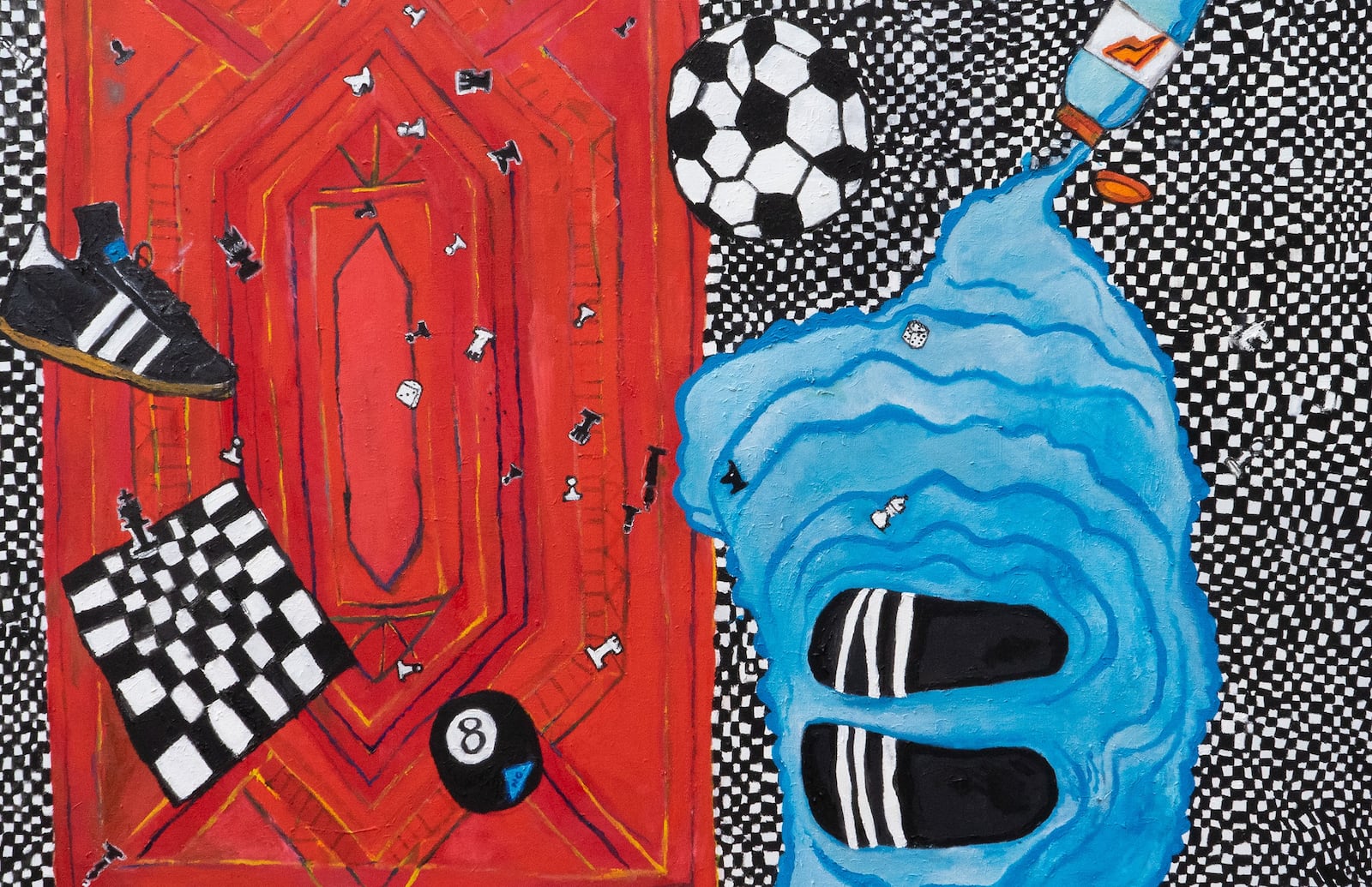 Kyle Thiele's entry is "Unknown Sequence of Events, 2022," a work of oil on canvas. CONTRIBUTED