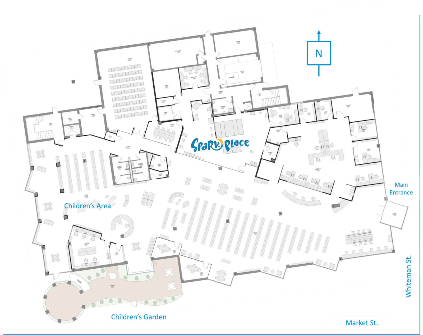 The first floor plan of the new Xenia Community Library, oriented North. CONTRIBUTED