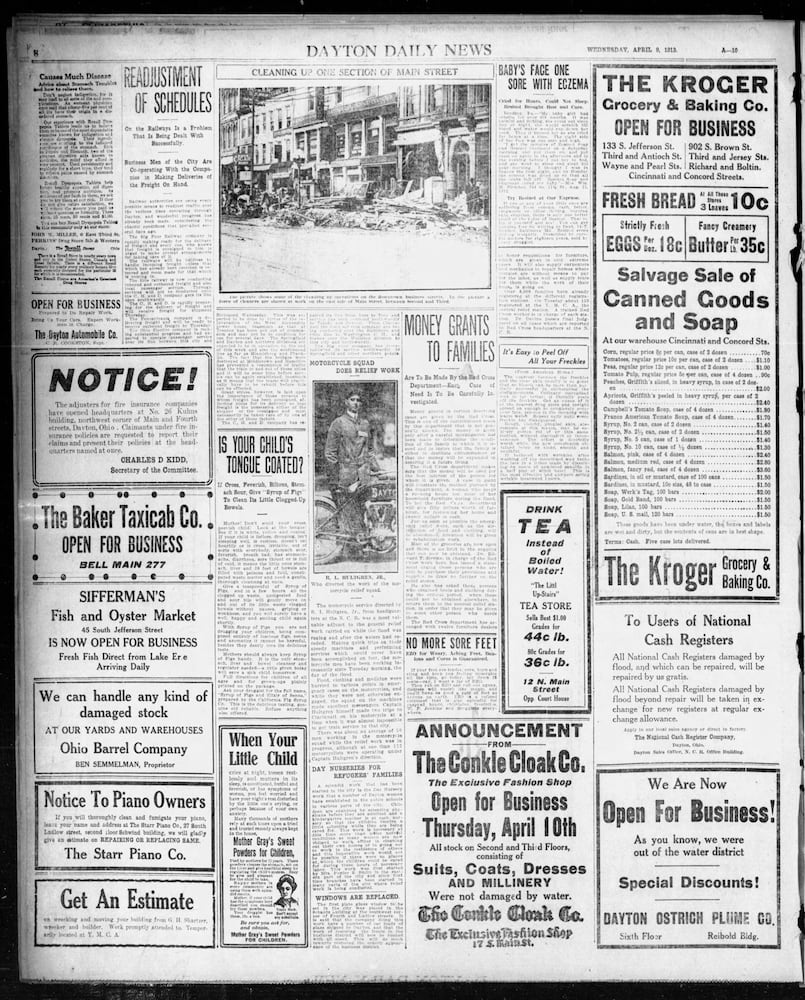 Dayton history pages 1913 Flood