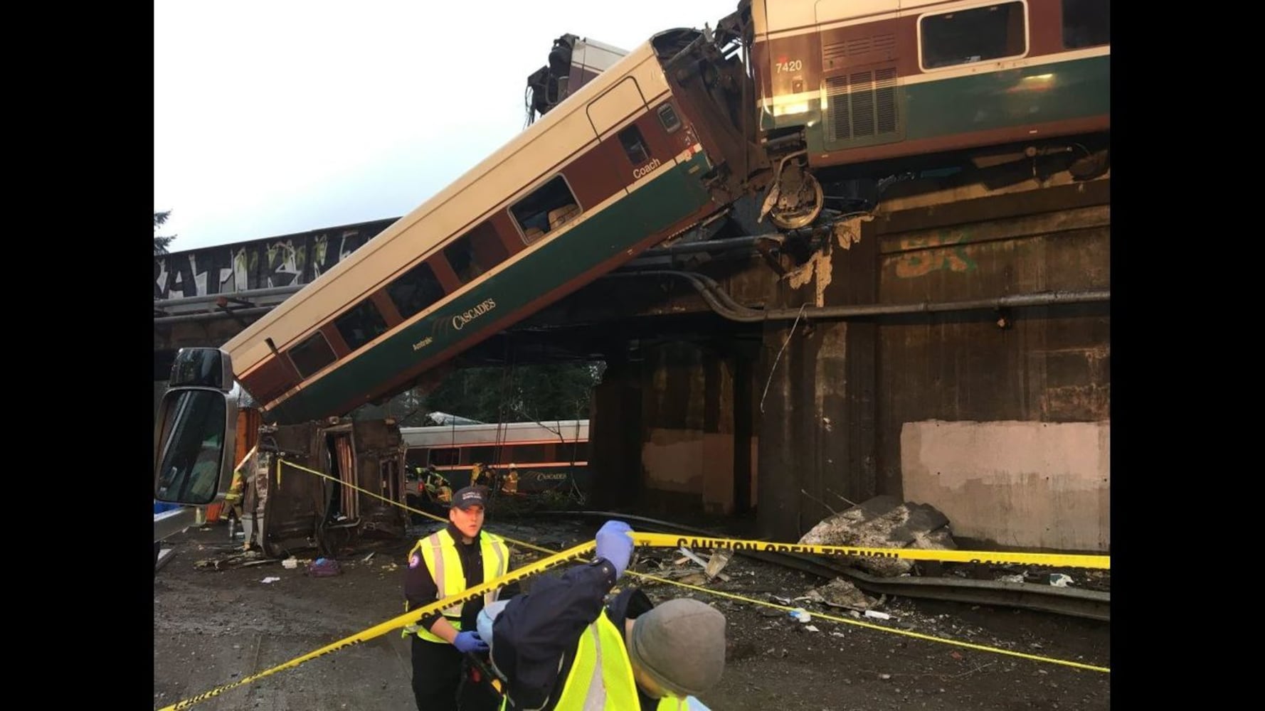 Photos: Amtrak train derails in Washington