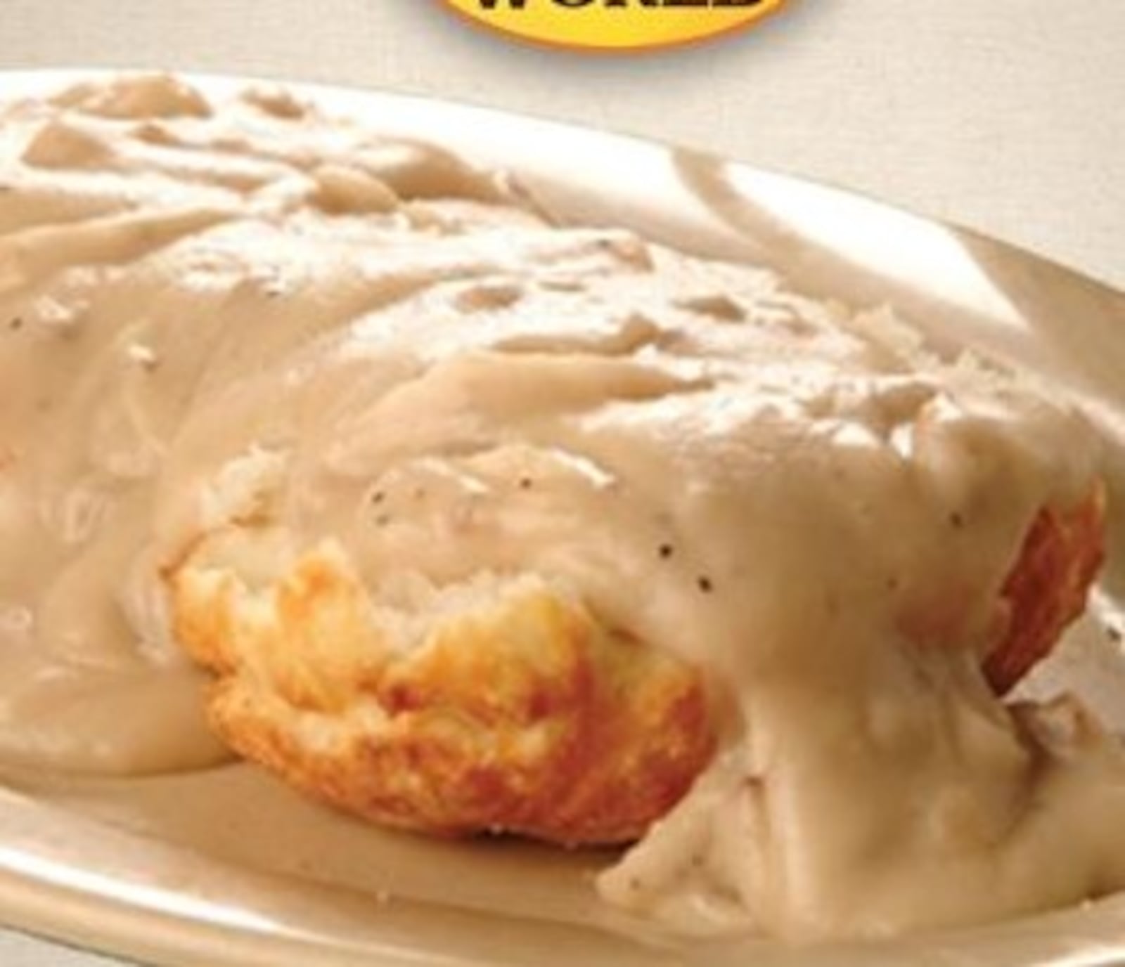 Biscuits & Gravy is one of the signature dishes at Tudor’s Biscuit World. Photo from Tudor’s Biscuit World Facebook page