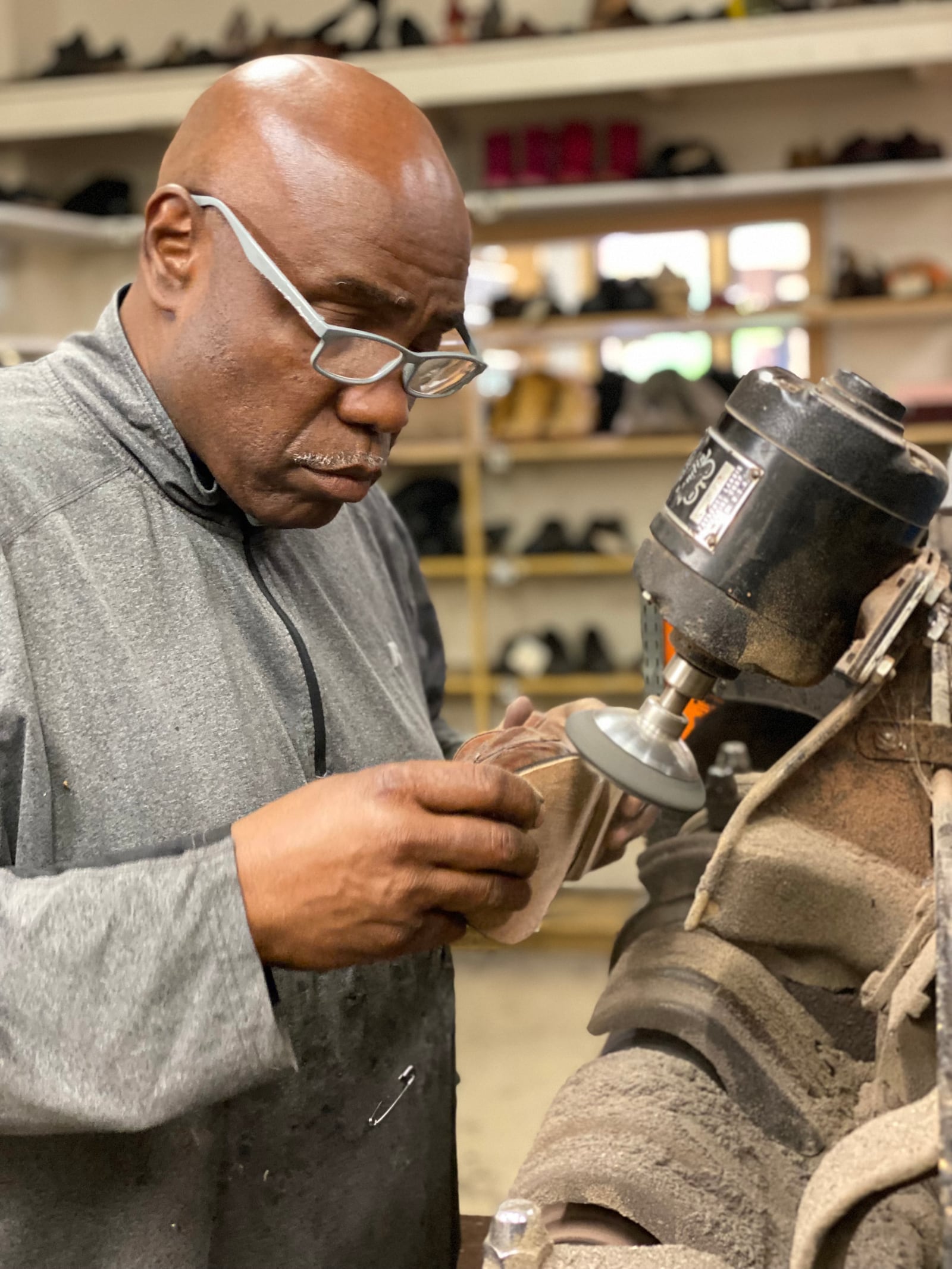 Adrian Head says it’s hard to find skilled cobblers. “I hear about them word-of-mouth, or I might train someone with a sewing background – but it still takes three-to-six years to train someone fully," he adds. Contributed