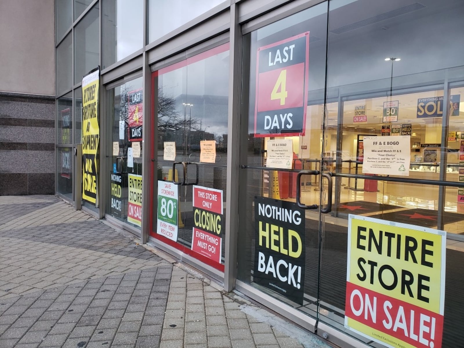 The Macy’s department store at the Mall at Fairfield Commons is set to close on Sunday. LONDON BISHOP/STAFF