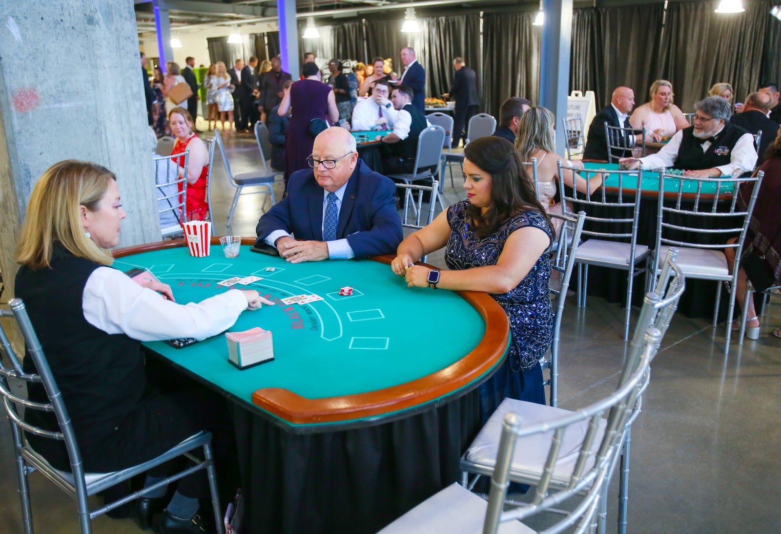 Scenes from the Spooky Nook Sports Play Ball VIP Grand Opening gala held at the Champion Mill Conference Center in Hamilton, Thursday, May 19. Spooky Nook Sports Champion Mill will be one of the largest convention centers and indoor sports facilities in the country once completed. GREG LYNCH / STAFF