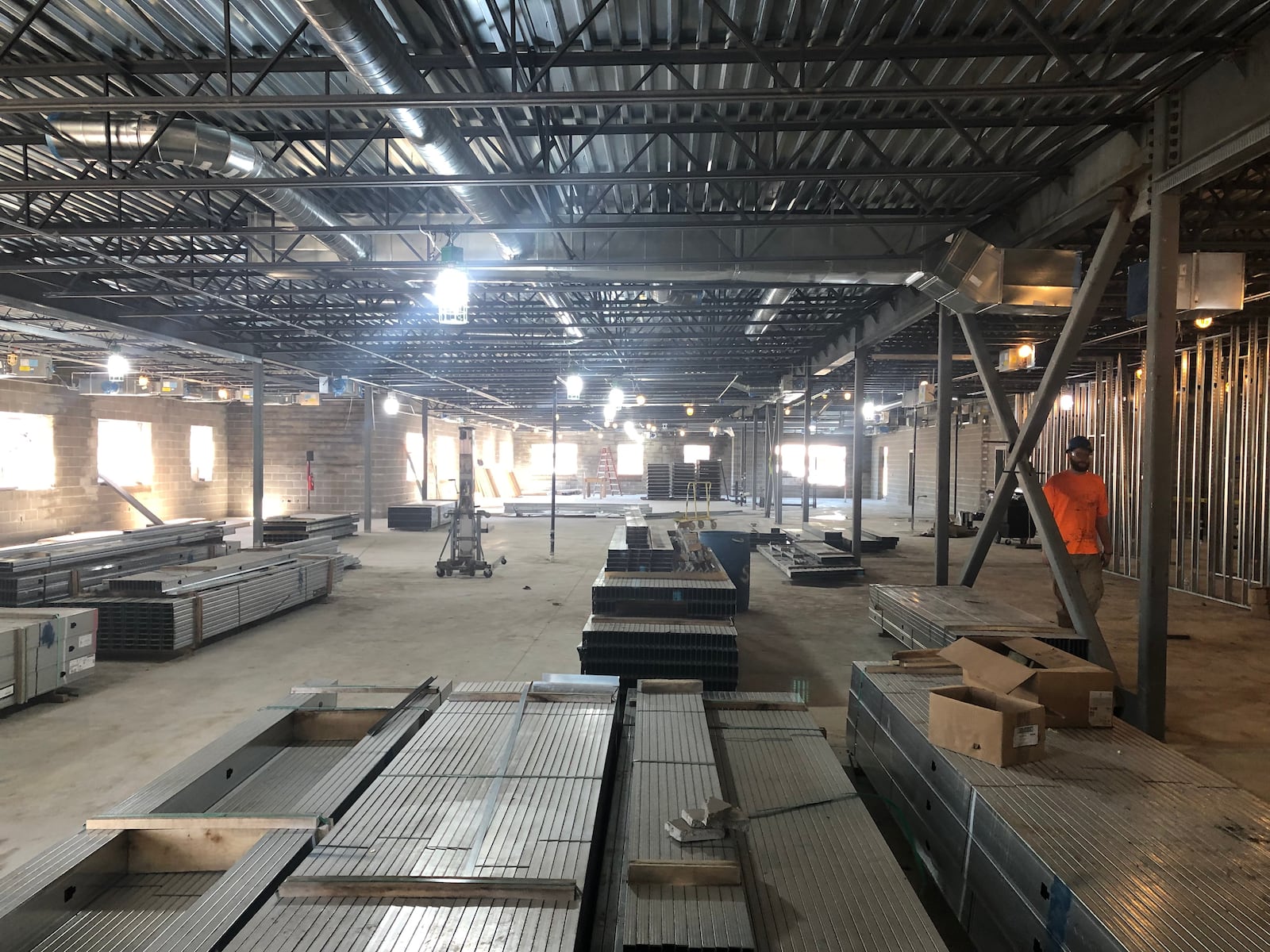 The future school board and administrative office space for West Carrollton schools is attached to the district's new Early Childhood Center, shown here Friday, Sept. 24, 2021. The building is scheduled to open in fall 2022.