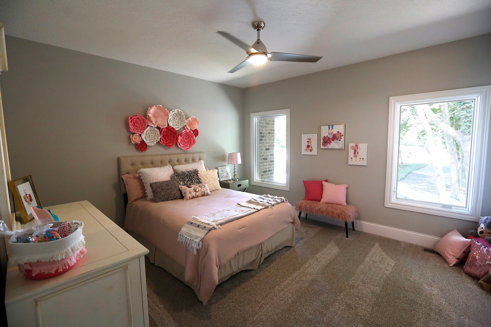 Child's bedroom of home number nine in the 2019 Homearama Touring Edition is located at 8738 Colton Court in Lebanon and built by HBS Development, Inc. The design, titled The Aurora, has more than 5,000 square feet of living space with generous windows in front and in back that includes a wooded view.   TY GREENLEES / STAFF