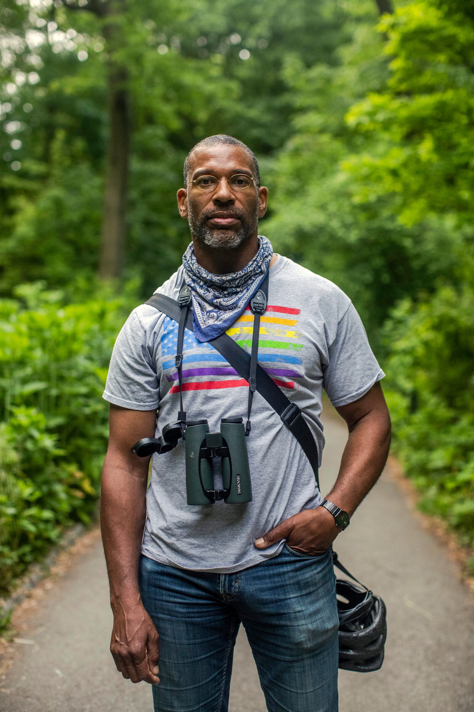 Christian Cooper in New York’s Central Park on Wednesday, May 27, 2020. Cooper’s video of his confrontation with a white woman in the park went viral on Twitter, setting off a painful discourse about the history of dangerous false accusations against black people made to police. (Brittainy Newman/The New York Times)