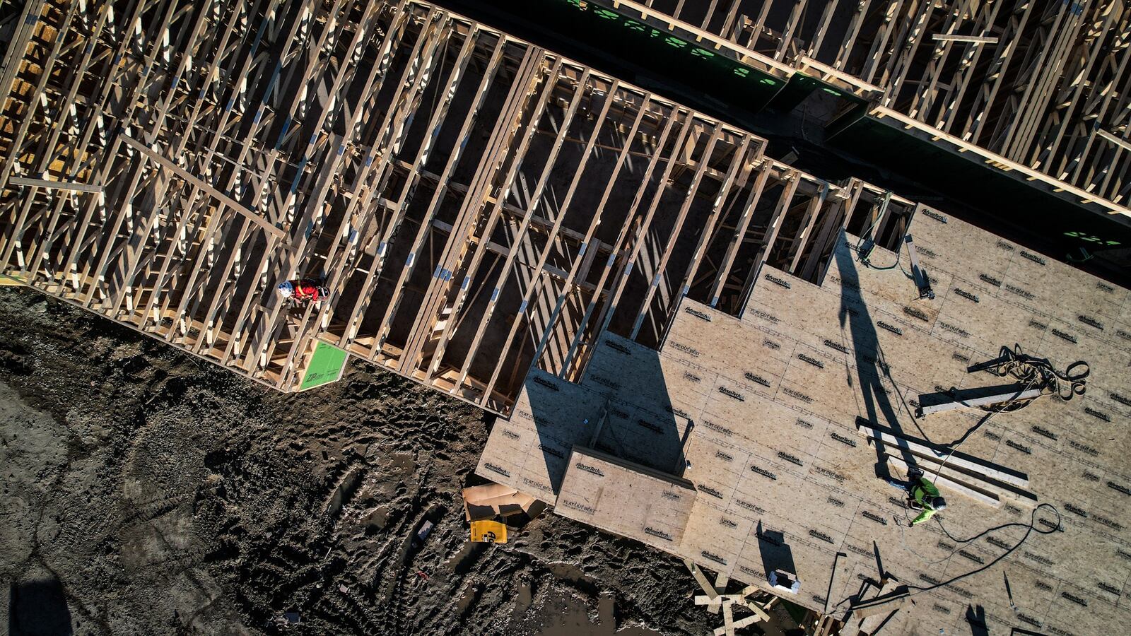 Work continues on the Lofts at Kettering Town Center and the Senior Village at Kettering Town Center on Woodman Drive in Kettering. JIM NOELKER/STAFF