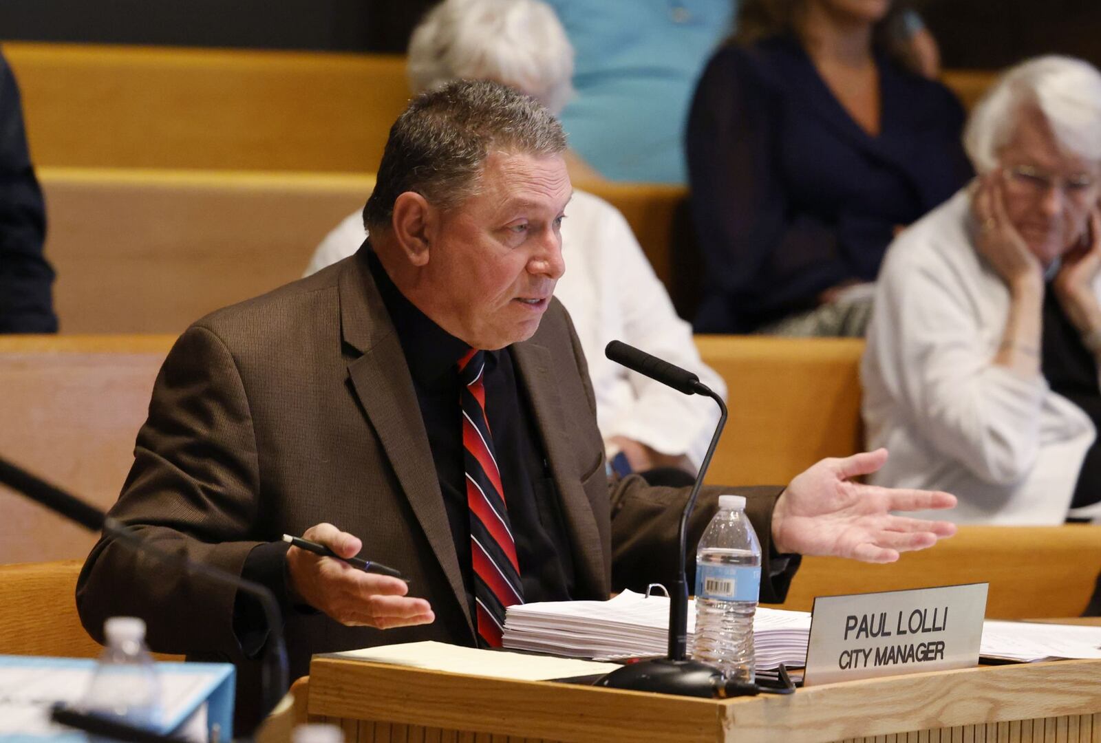 Middletown city manager Paul Lolli speaks during the Middletown council meeting Tuesday, Aug. 15, 2023. NICK GRAHAM/STAFF