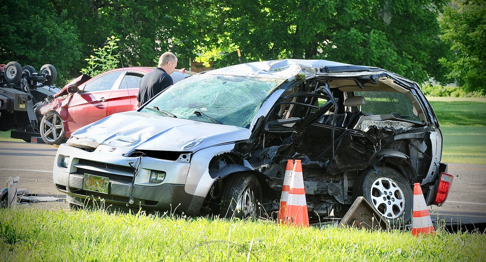 A Dayton woman was indicted for aggravated vehicular assault and OVI for reportedly running a stop sign on Dayton Liberty Road  and striking another car at Liscum Drive on Friday, June 10, 2022.  MARSHALL GORBY / STAFF