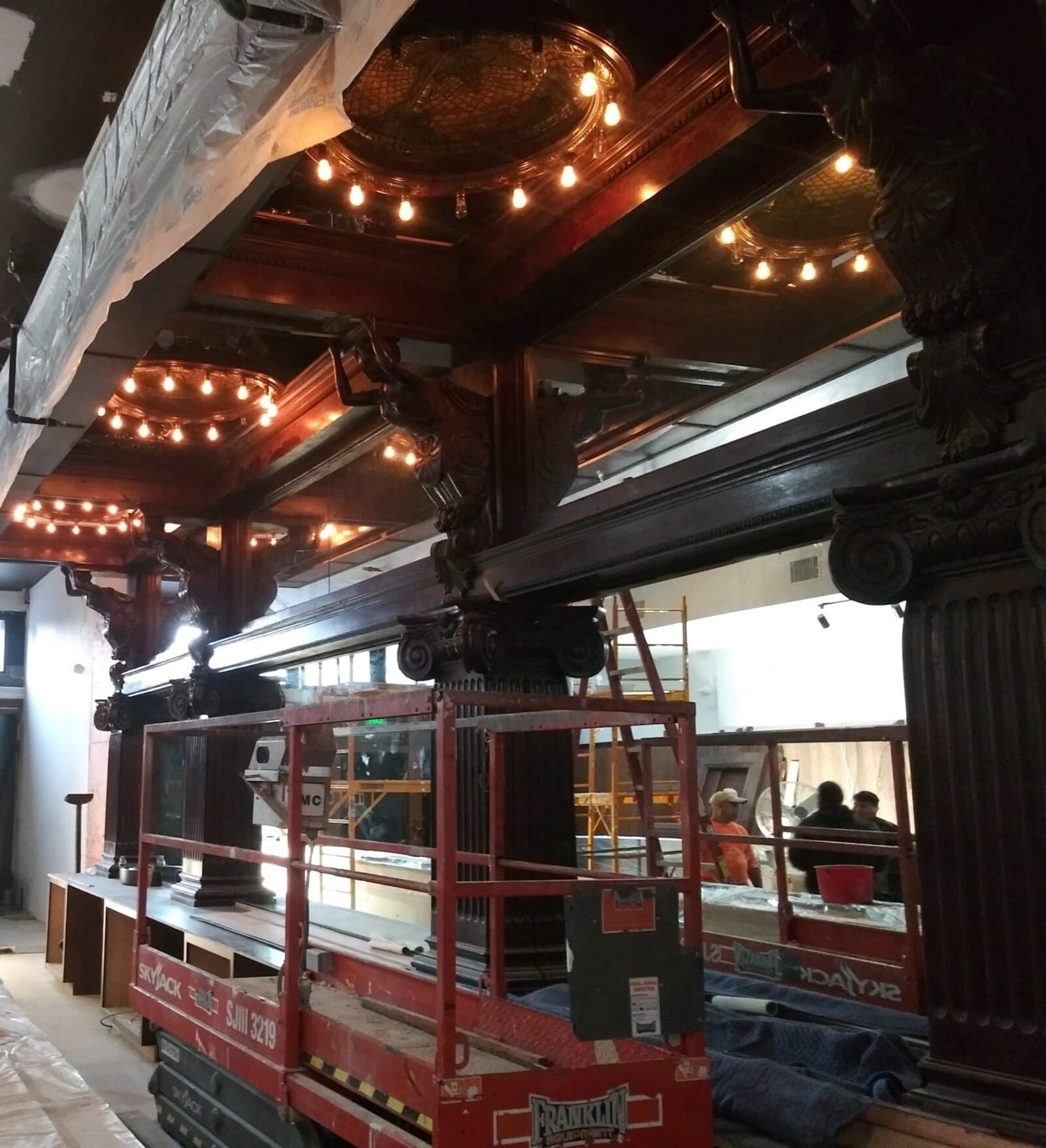 The Century Bar began posting progress photos at its new location on Facebook after closing following a New Year's Eve bash.  This photo posted Jan. 24, 2020 shows the lights on the bar in the new location.