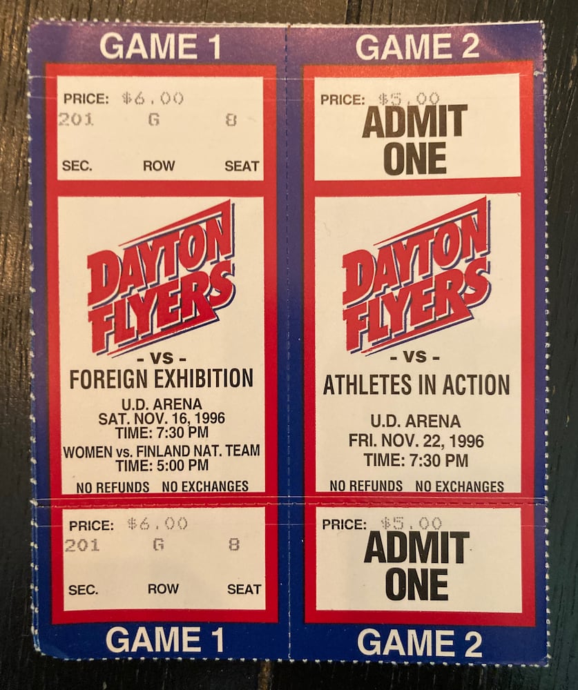 Dayton Flyers ticket stubs