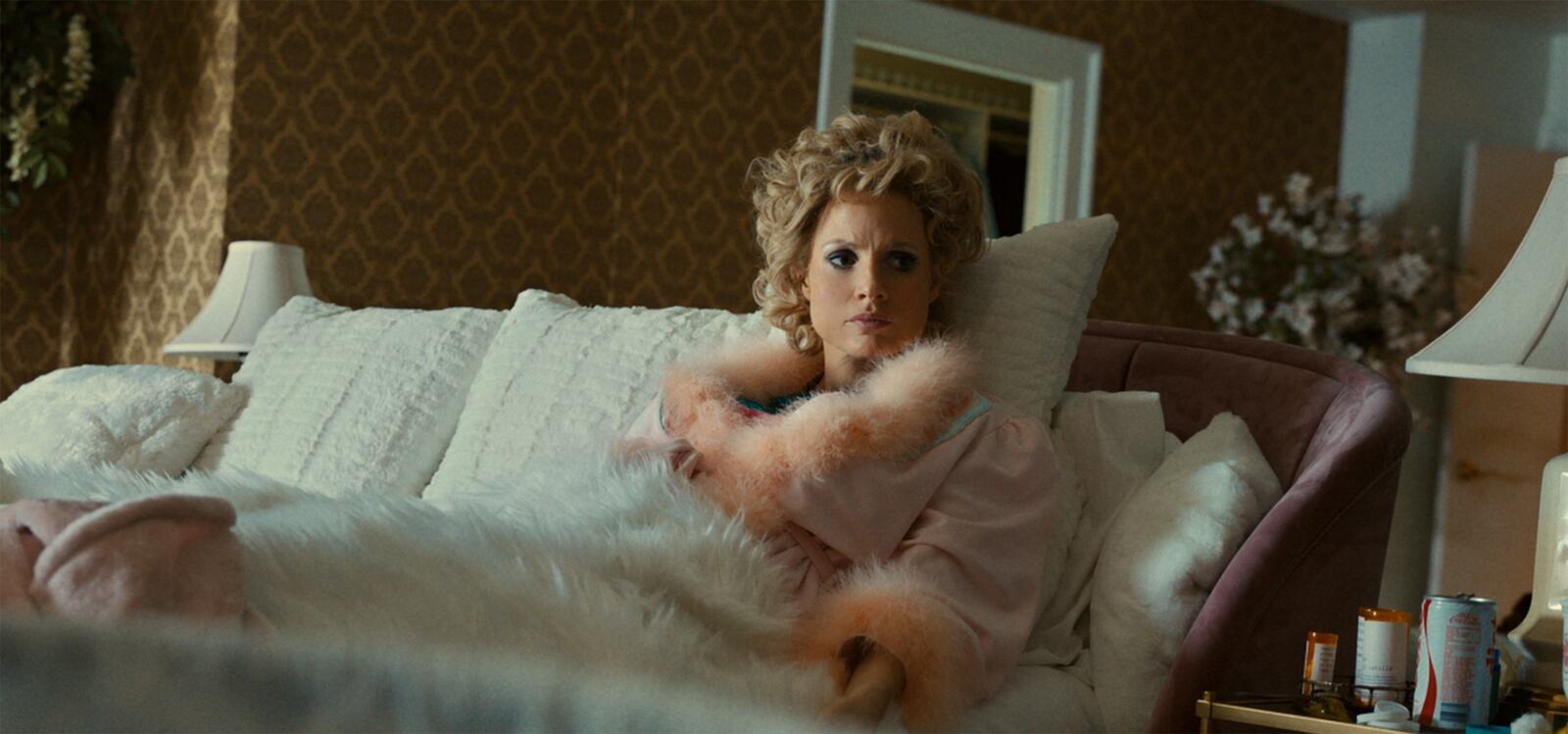 Jessica Chastain as Tammy Faye Bakker in "The Eyes of Tammy Faye." (Courtesy Searchlight Pictures/TNS)