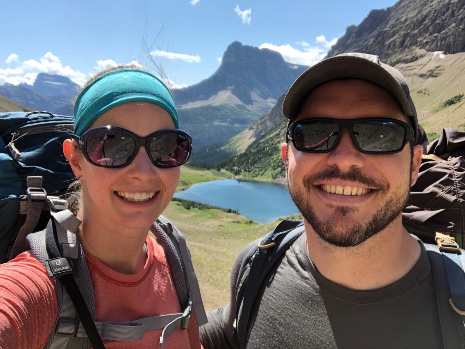 Dayton nurse Stacy Thomasis working in New York as part of the battle against coronavirus.  She is pictured with her fiance Matt Corcoran at Glacier National Park where he proposed marriage. The couple lives in the Oregon District with their cat Sancho.