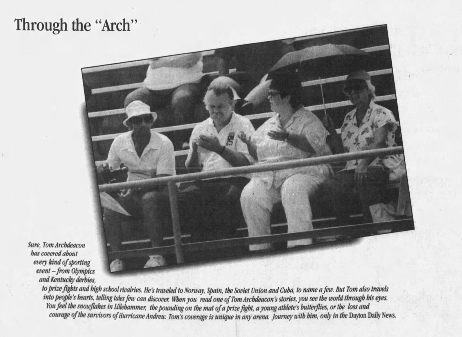 Tom Archdeacon is shown in a 1995 Dayton Daily News ad.