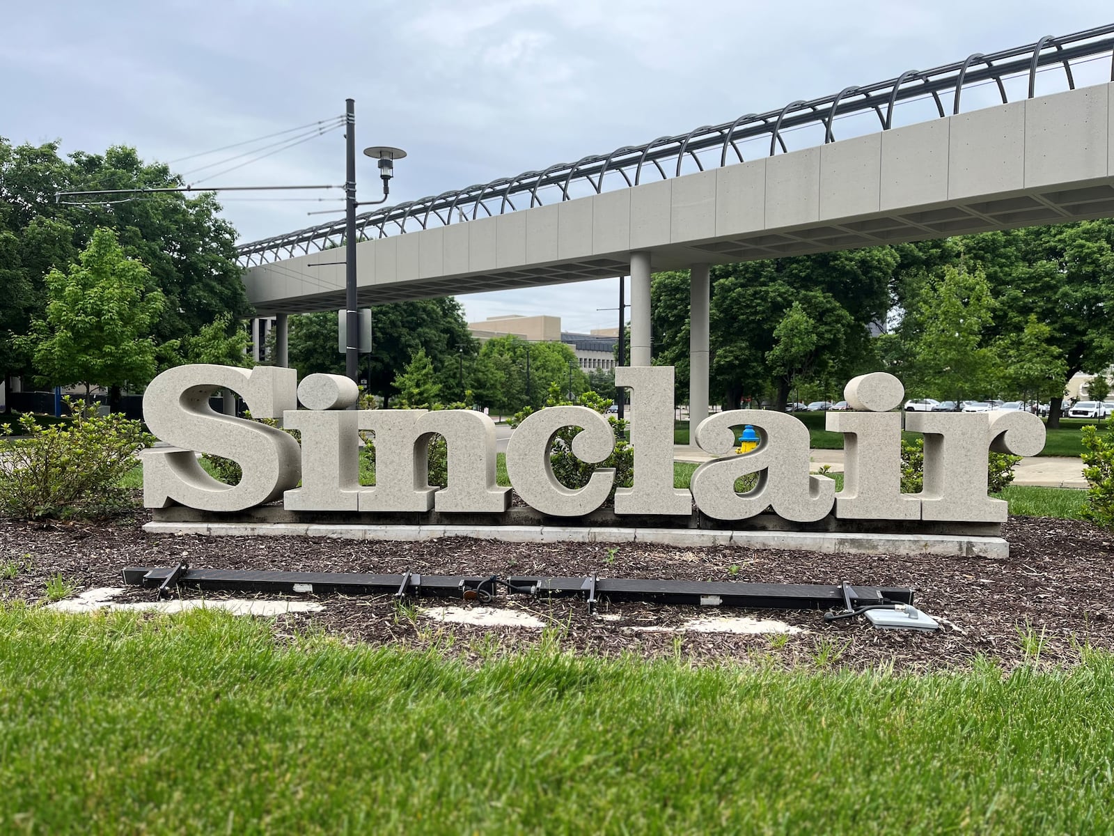 A sign on the Sinclair Community College campus. CORNELIUS FROLIK / STAFF