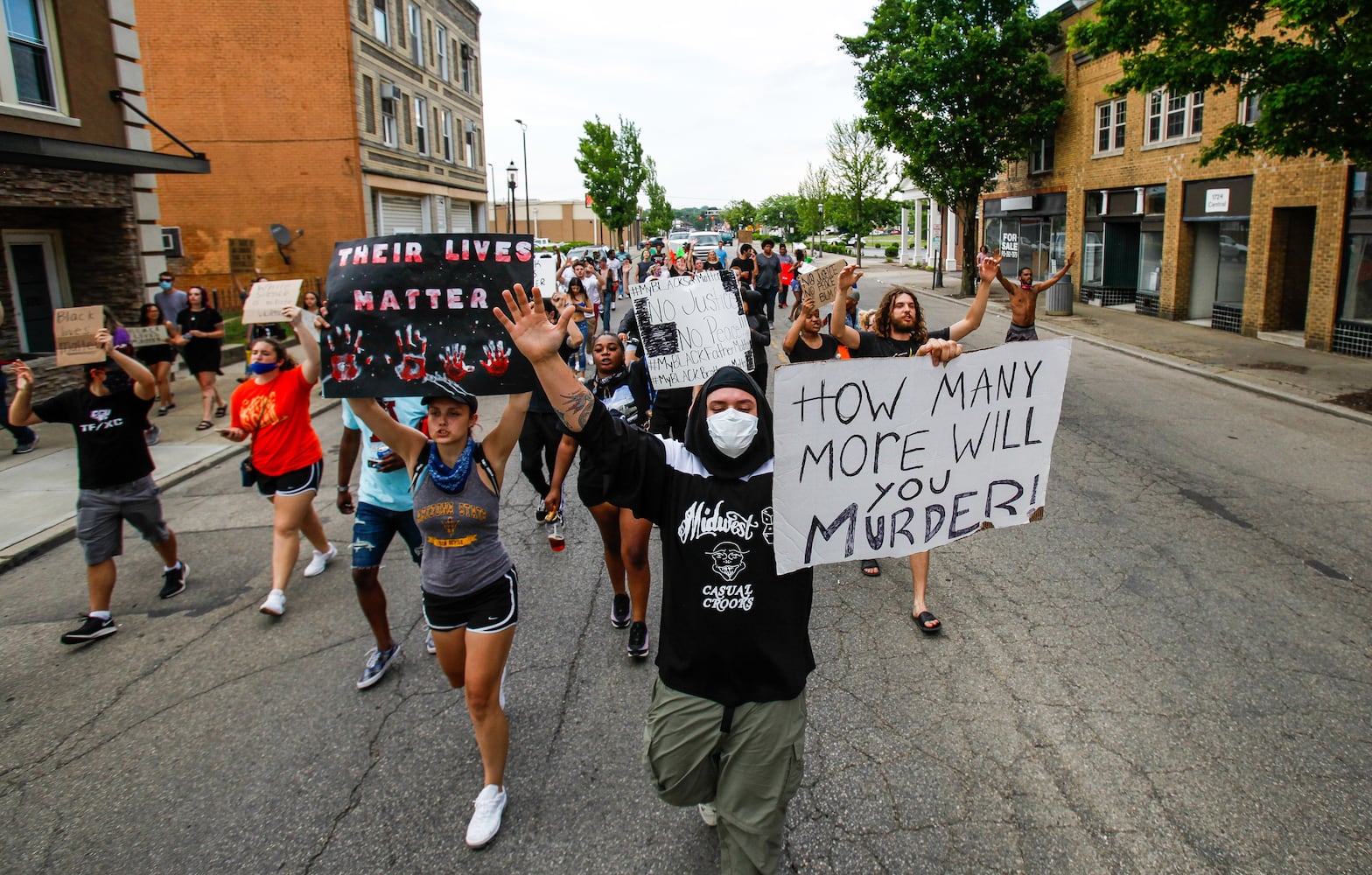 Crowd gathers for peaceful protest and march in Middletown