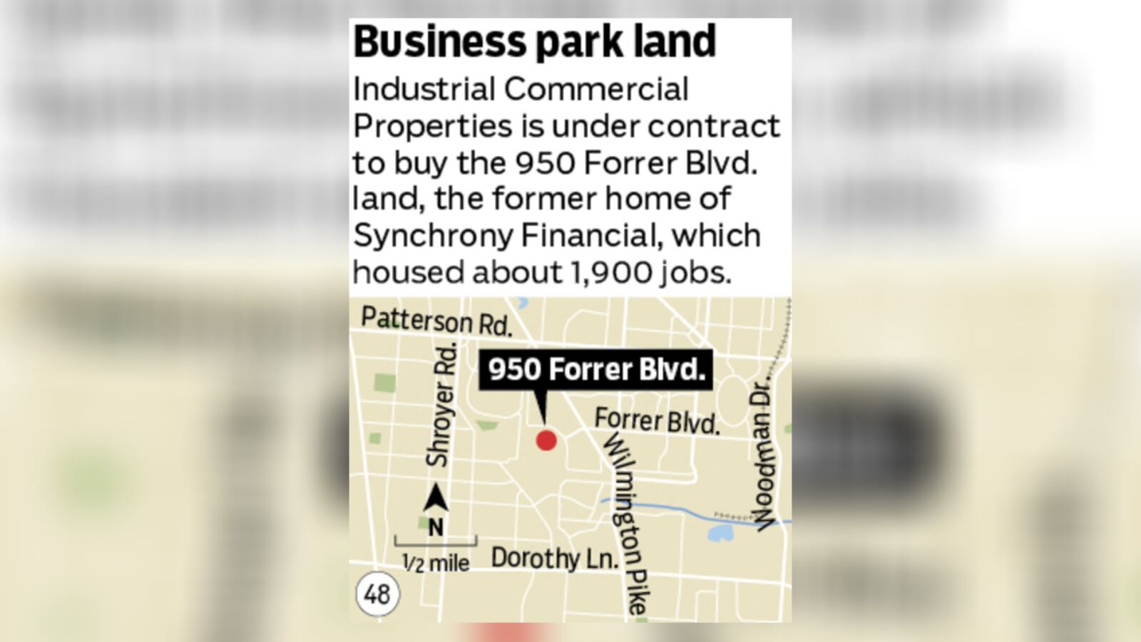 Industrial Commercial Properties is under contract to buy the buildings at Kettering Business Park, where Synchrony Financial employed about 1,900 people. STAFF