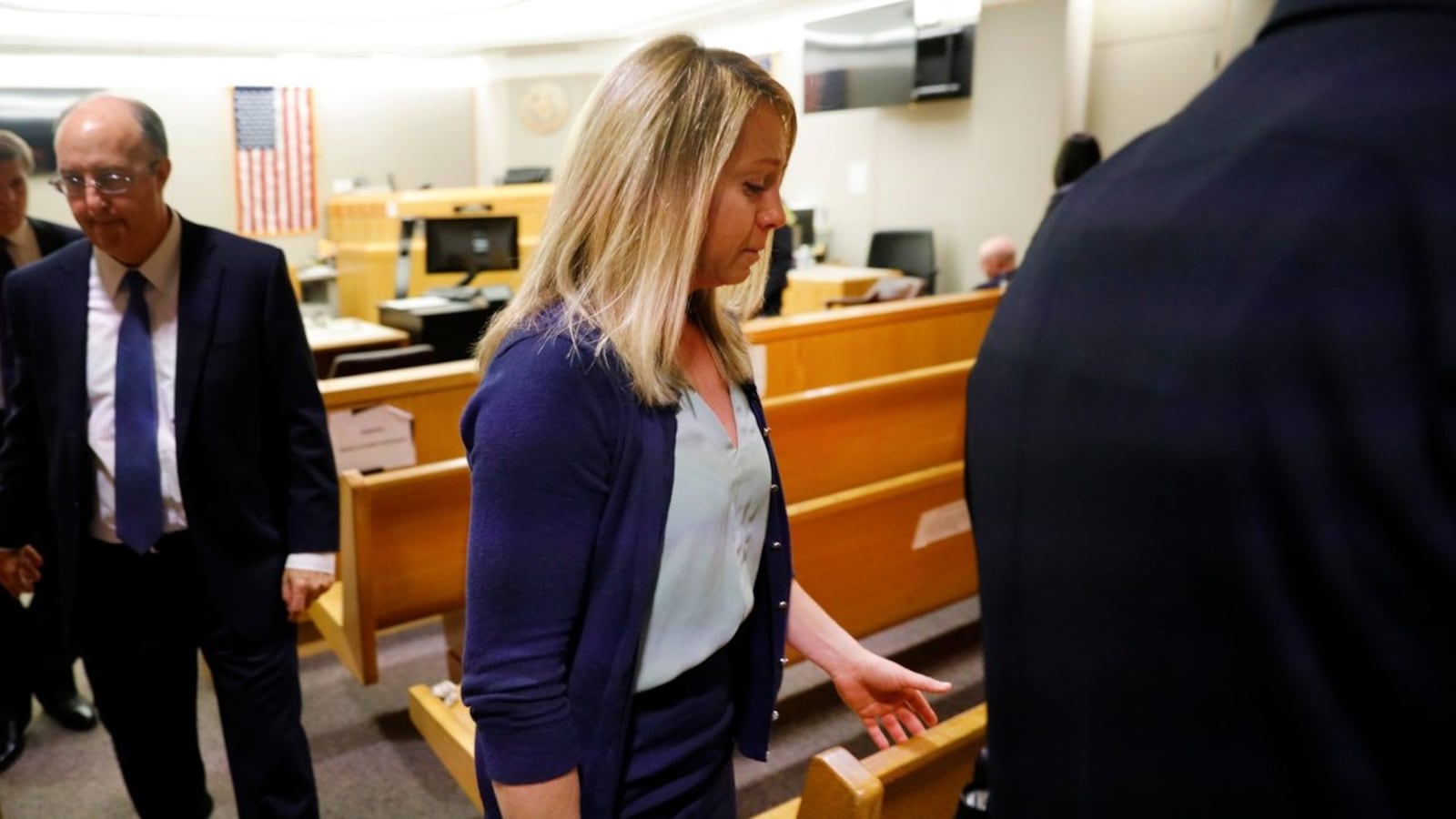 Amber Guyger cries as she leaves a Dallas courtroom Tuesday, Oct. 1, 2019, following her conviction for murder. The former police officer, 31, was found guilty of killing Botham Jean, her 26-year-old neighbor, after an apartment mix-up last year.