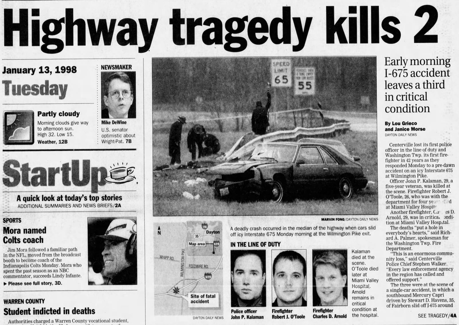 Twenty-five years later: remembering highway accident that led to Move Over Law. DAYTON DAILY NEWS ARCHIVES