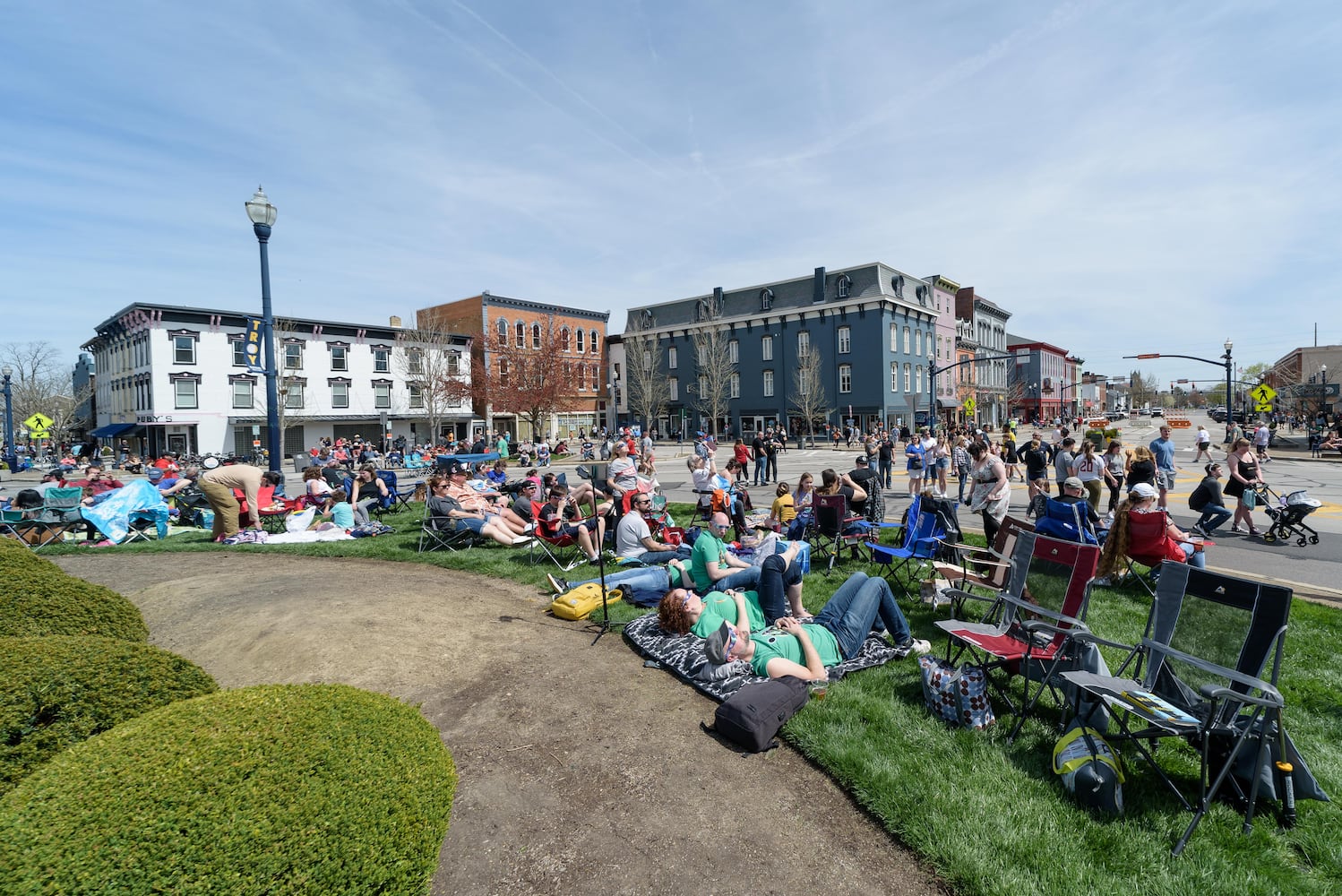 Eclipse on the Square total eclipse viewing party in Downtown Troy