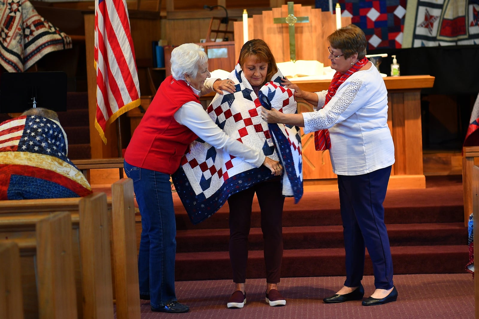 The Quilts of Valor is a nonprofit foundation whose goal is covering service members and veterans touched by war with a freedom quilt, honoring them for their sacrifices. Contributed photo 