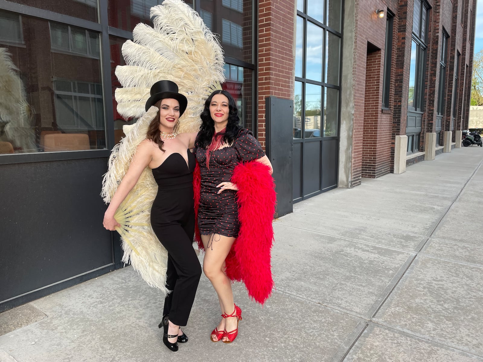 Pictured left to right is Lily Datura and Aurora Maur, the founders and producers of Gem City Burlesque. NATALIE JONES/STAFF