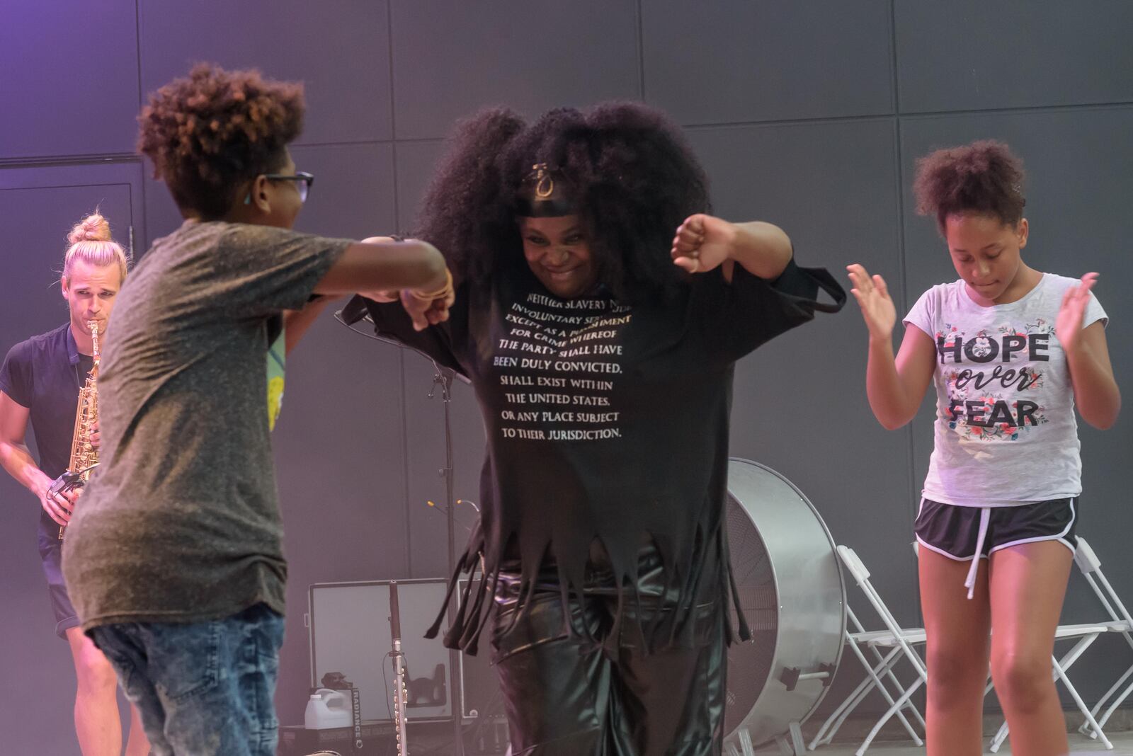 Tank and the Bangas, a New Orleans, Louisiana based R&B act headlined the Juneteenth Commemoration, Celebration and Community Concert at Levitt Pavilion in downtown Dayton on Saturday, June 19, 2021. The group won the 2017 NPR Tiny Desk Concert and were nominated for a Grammy in the 2020 Best New Artist category. Did we spot you there? TOM GILLIAM / CONTRIBUTING PHOTOGRAPHER