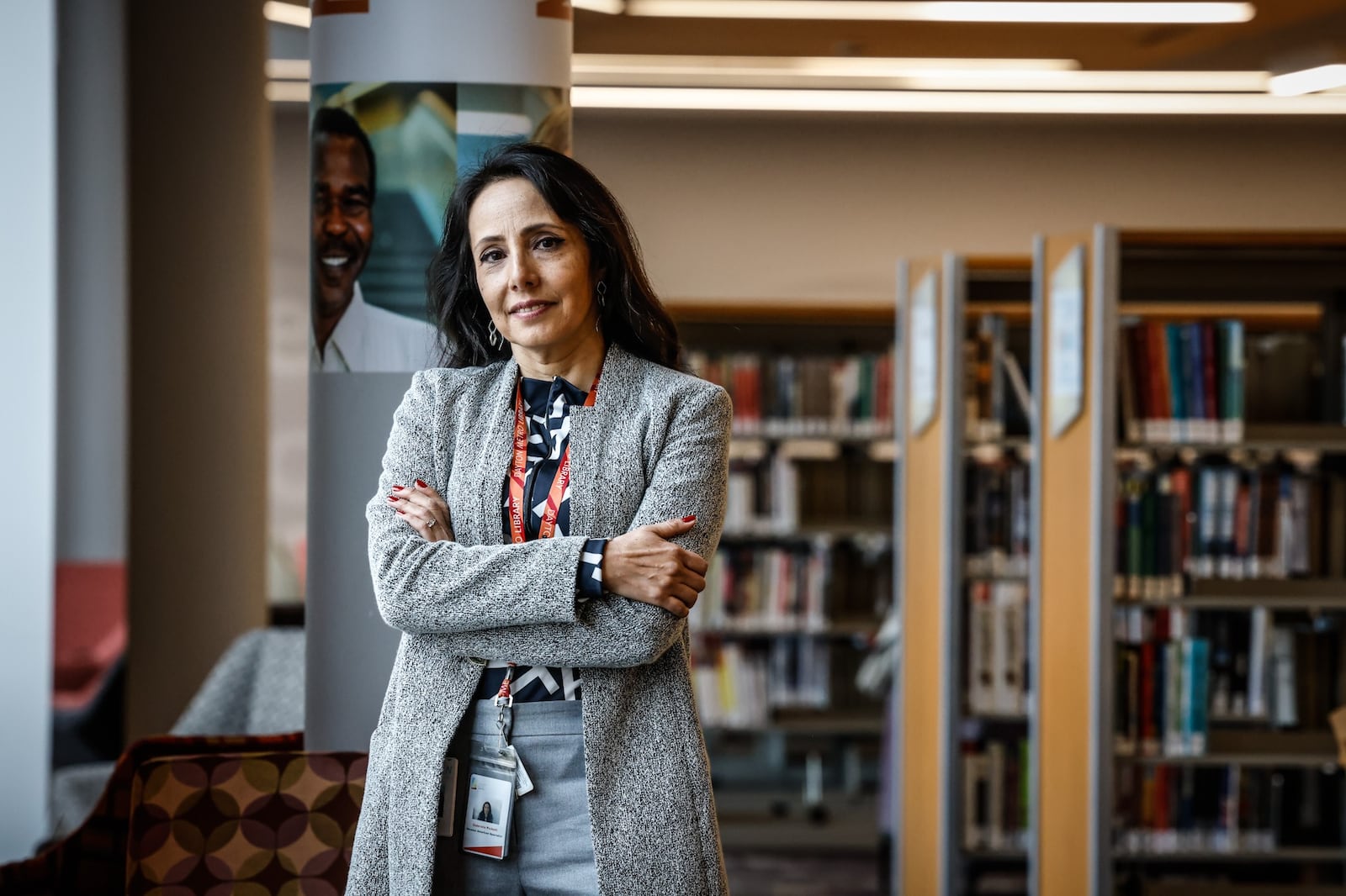 Gabriela Pickett is the Newest American Specialist at the Dayton Metro Library. JIM NOELKER/STAFF