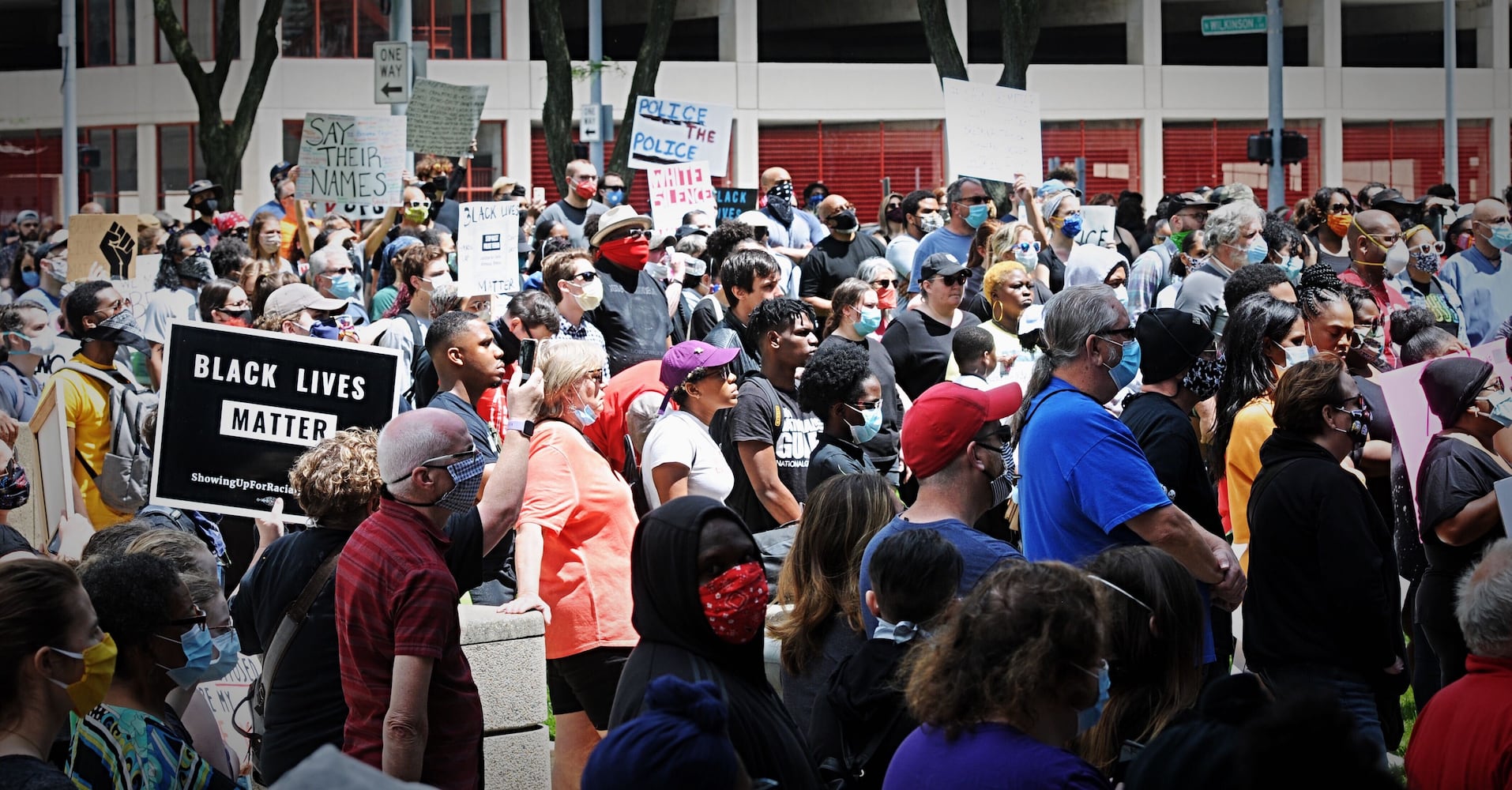 PHOTOS: Hundreds gather for protest in Dayton