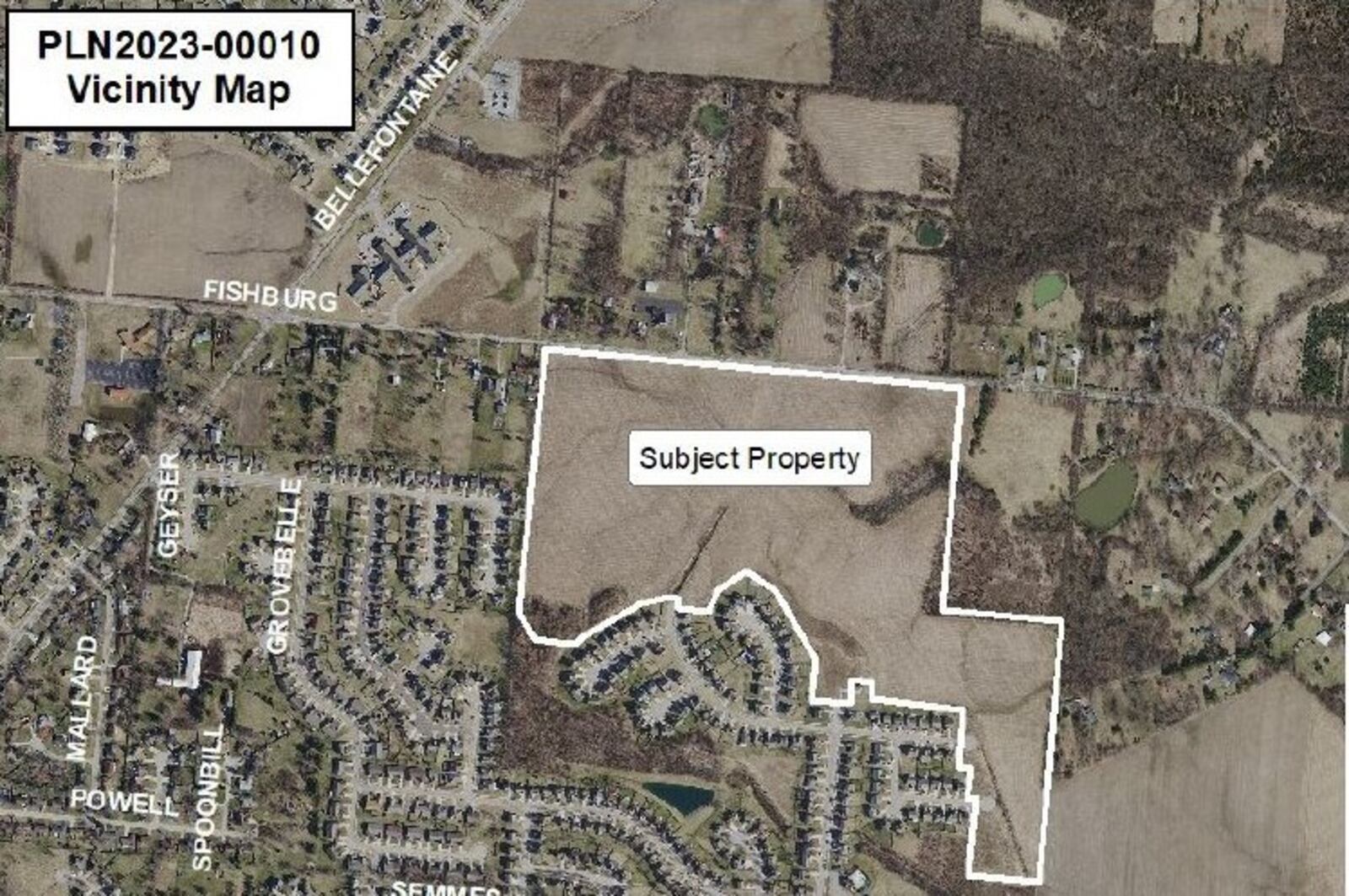 A vicinity map showing the site where Maronda Homes wants to build new houses in the Pheasant Hill neighborhood in northeast Dayton. CONTRIBUTED