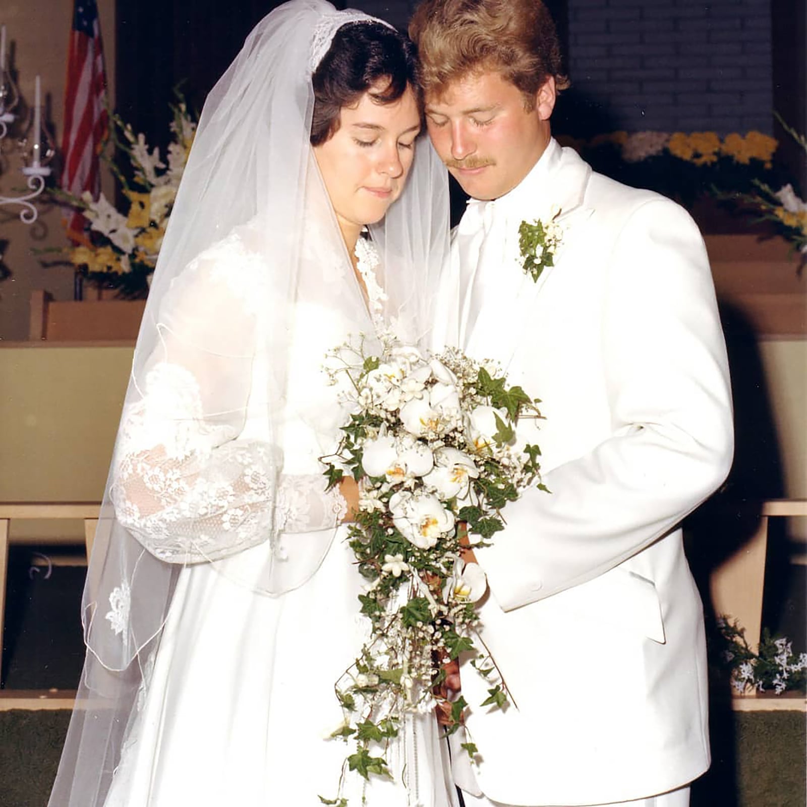 Barb (L) and Tom Shanahan on their wedding day in 1982. The couple's first and only child, Emily, was born at 26 weeks gestation in 1988 and diagnosed with Cerebral Palsy at 15 months old.