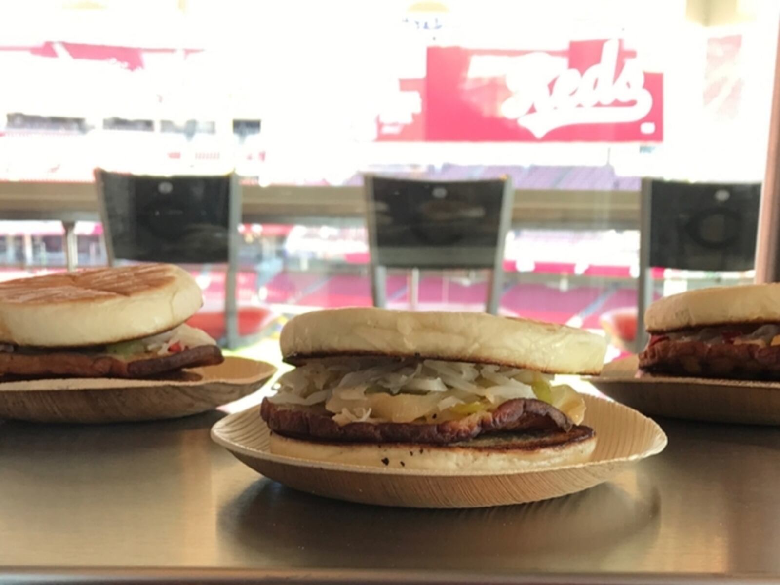 The bockwurst sandwich, available at the Great American Ball Park. PHOTO: WCPO