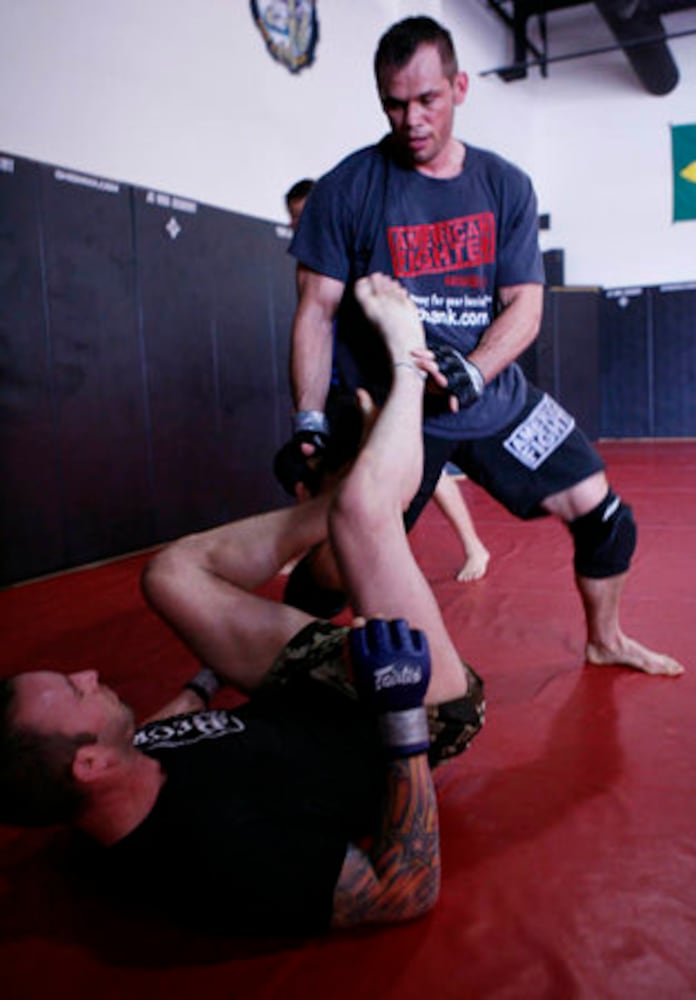 UFC star Rich Franklin trains for fight