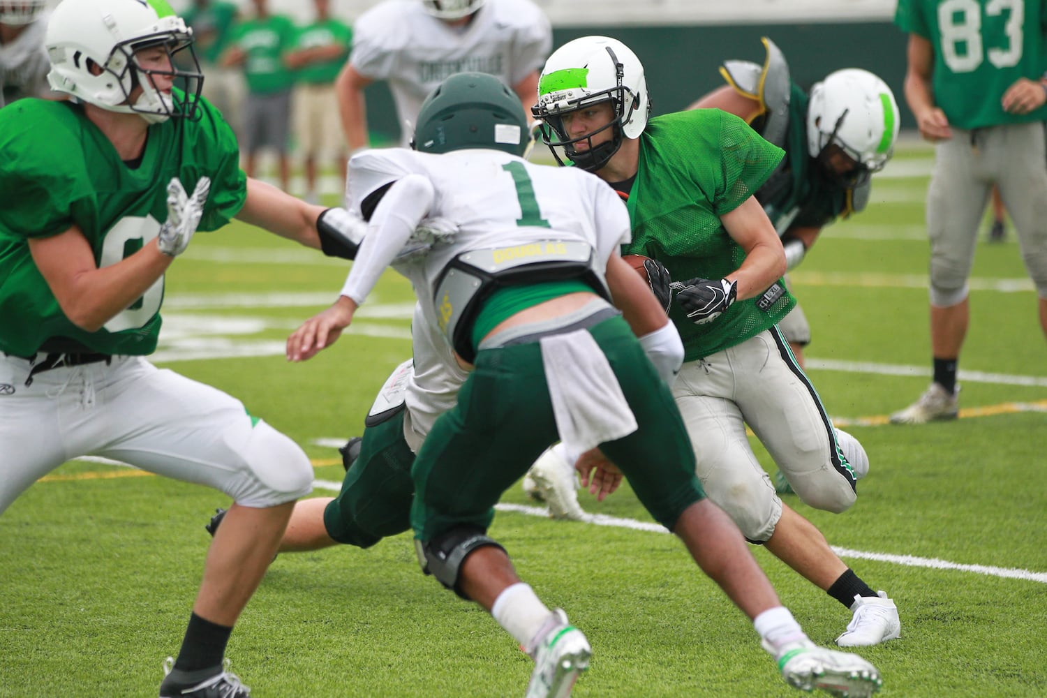 PHOTOS: Celina at Greenville, preseason football scrimmage