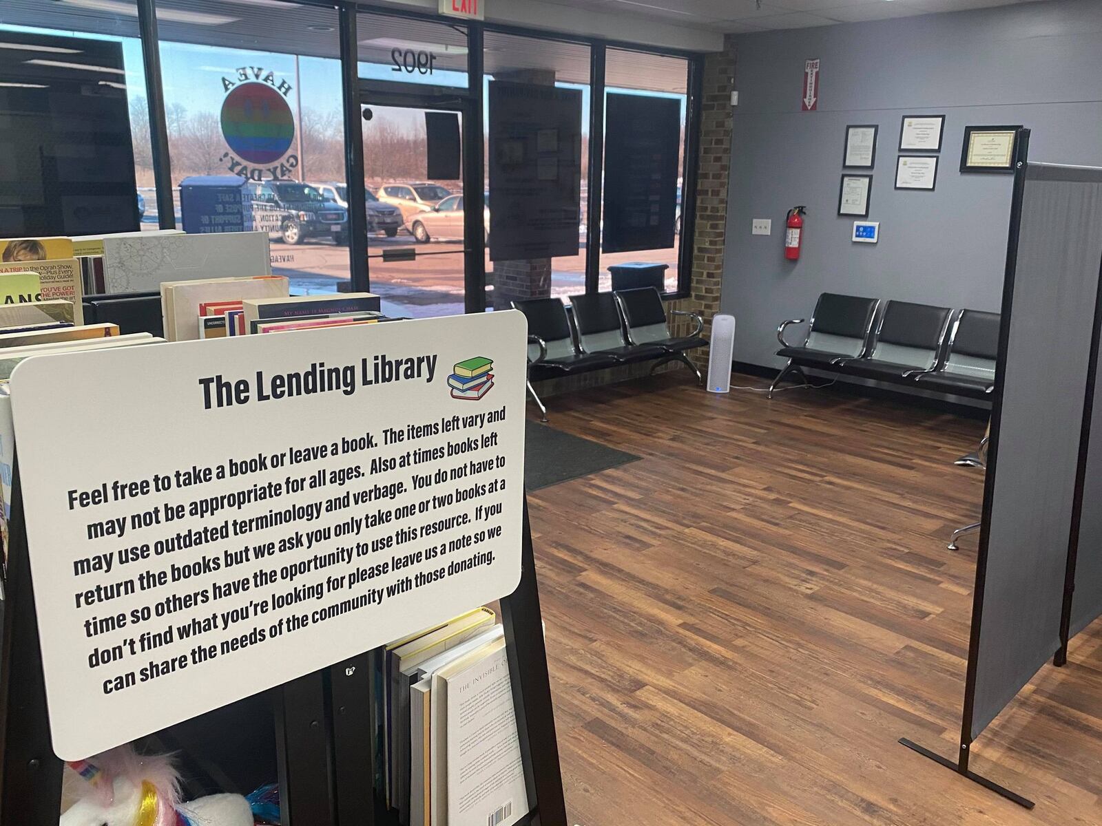 Have A Gay Day also has a lending library where people can either take or leave books.