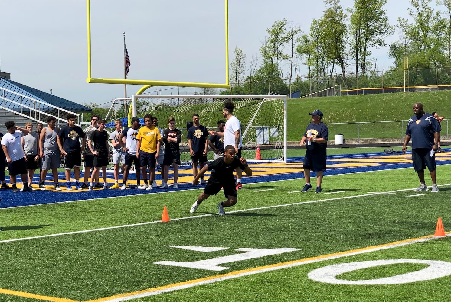 Area high schools host college football scouting combine