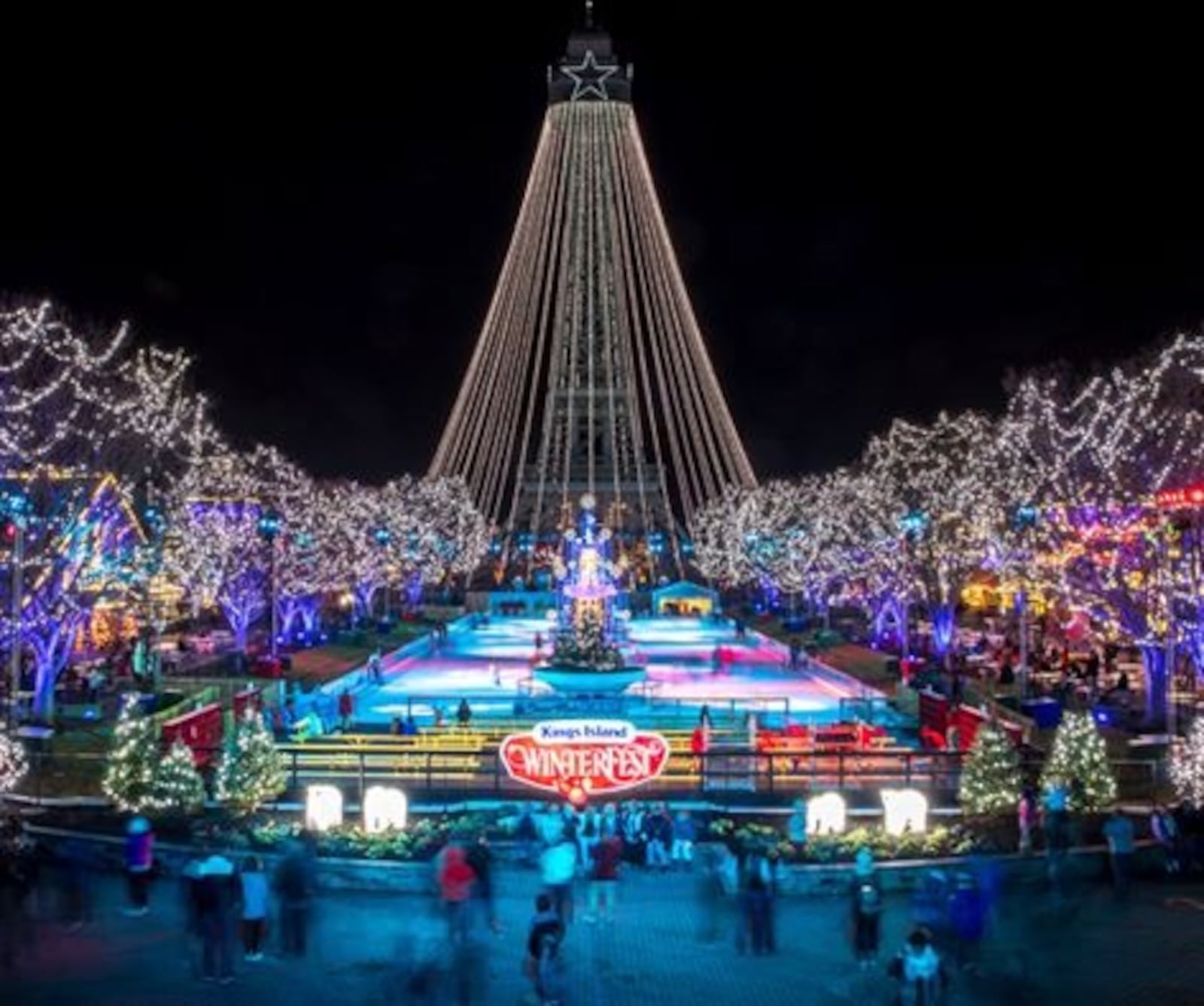 Kings Island will transform into a winter wonderland with ice skating, holiday shows, sparkling lights and more at WinterFest. CONTRIBUTED