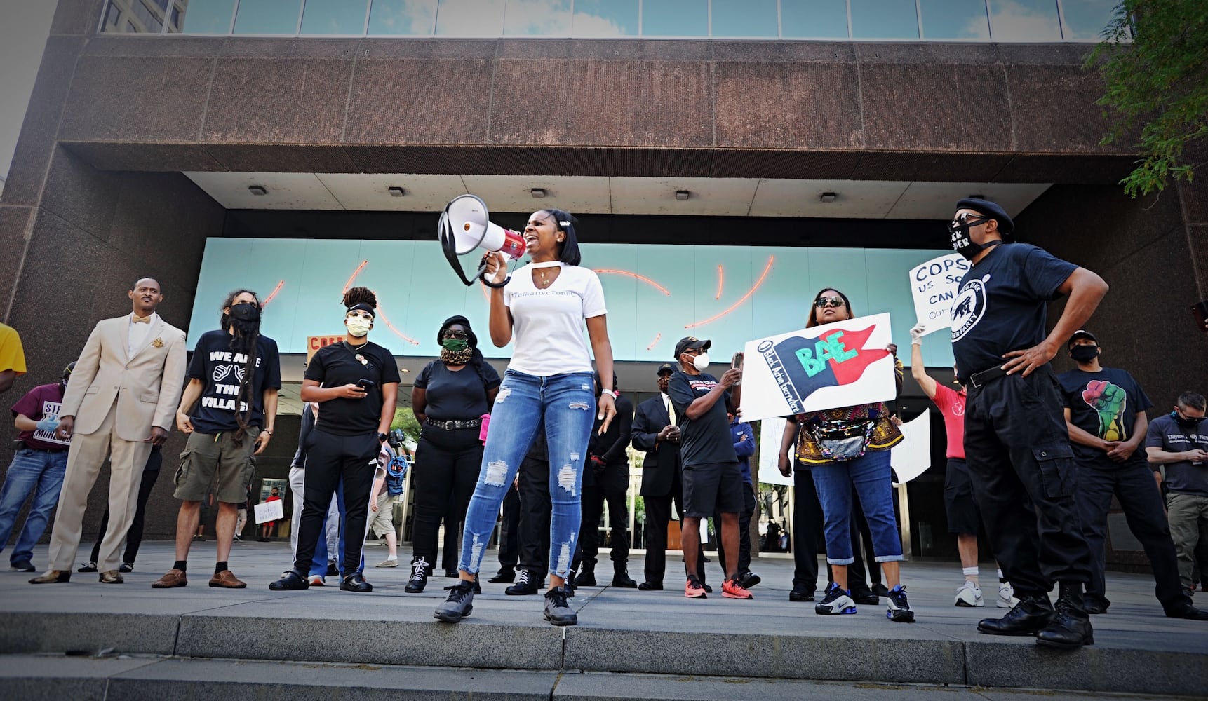 PHOTOS: Hundreds gather for protest in Dayton