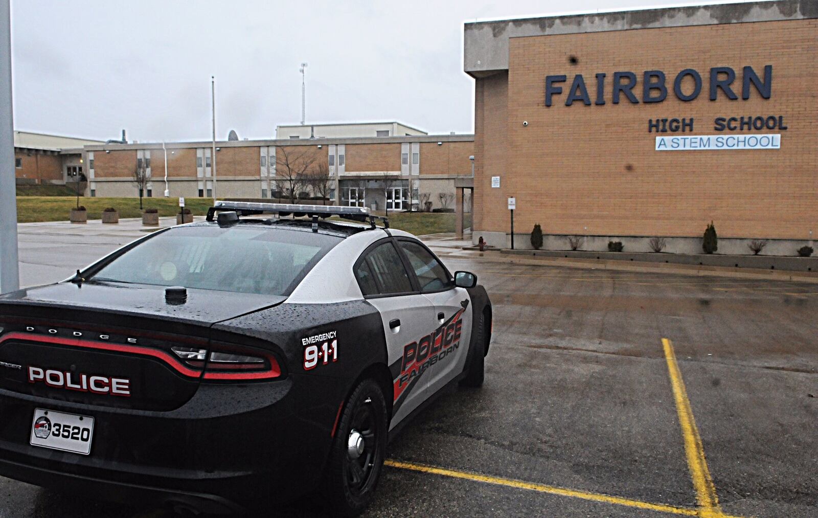 Two middle school students were arrested and charged for making threats that prompted a lockdown at Fairborn High School Thursday, Feb. 22, 2018. Other threats were reported in at least three other school districts in the area. MARSHALL GORBY/STAFF