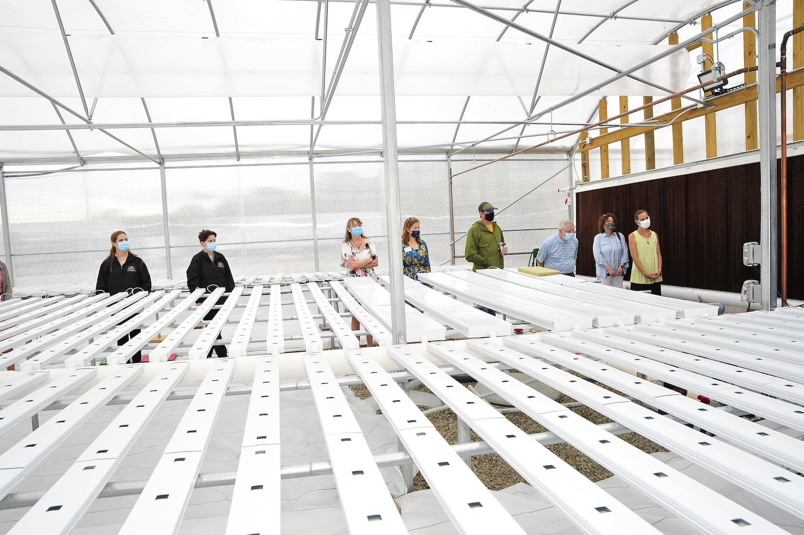 The new Foodbank greenhouse was dedicated on Aug. 30 in Dayton. HORACE DOZIER / CONTRIBUTED