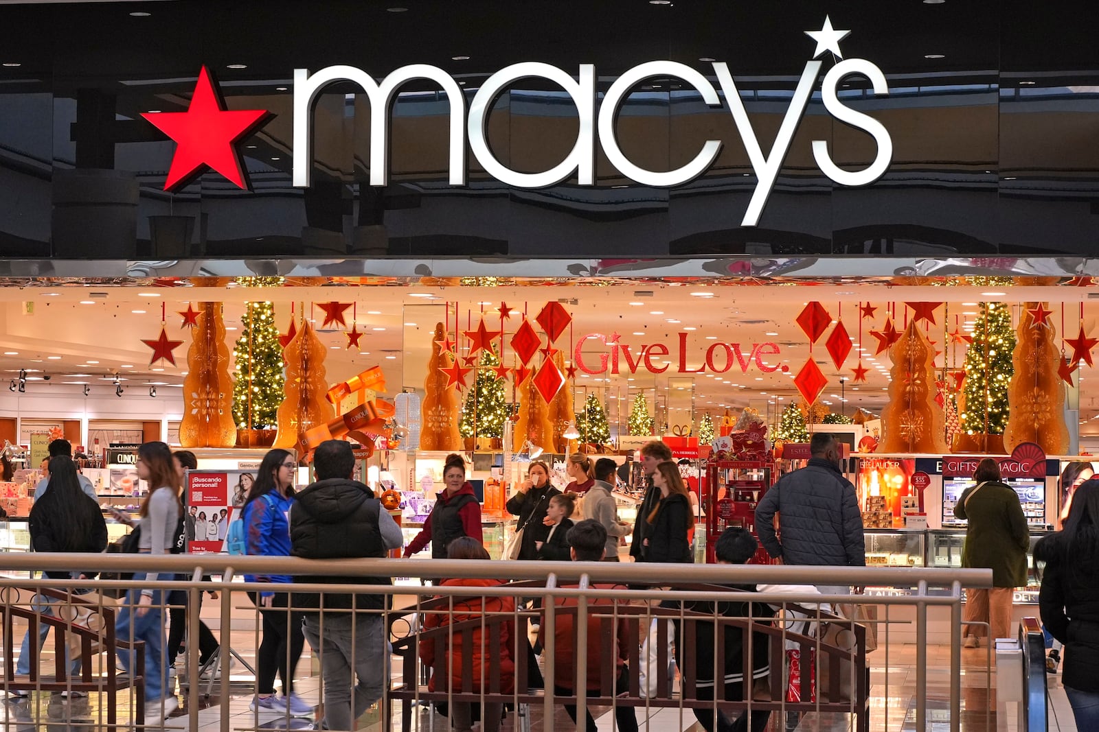 Black Friday shoppers at the Walden Galleria's Macy's in Buffalo, NY., Friday, Nov. 29, 2024. (AP Photo/Gene J. Puskar)