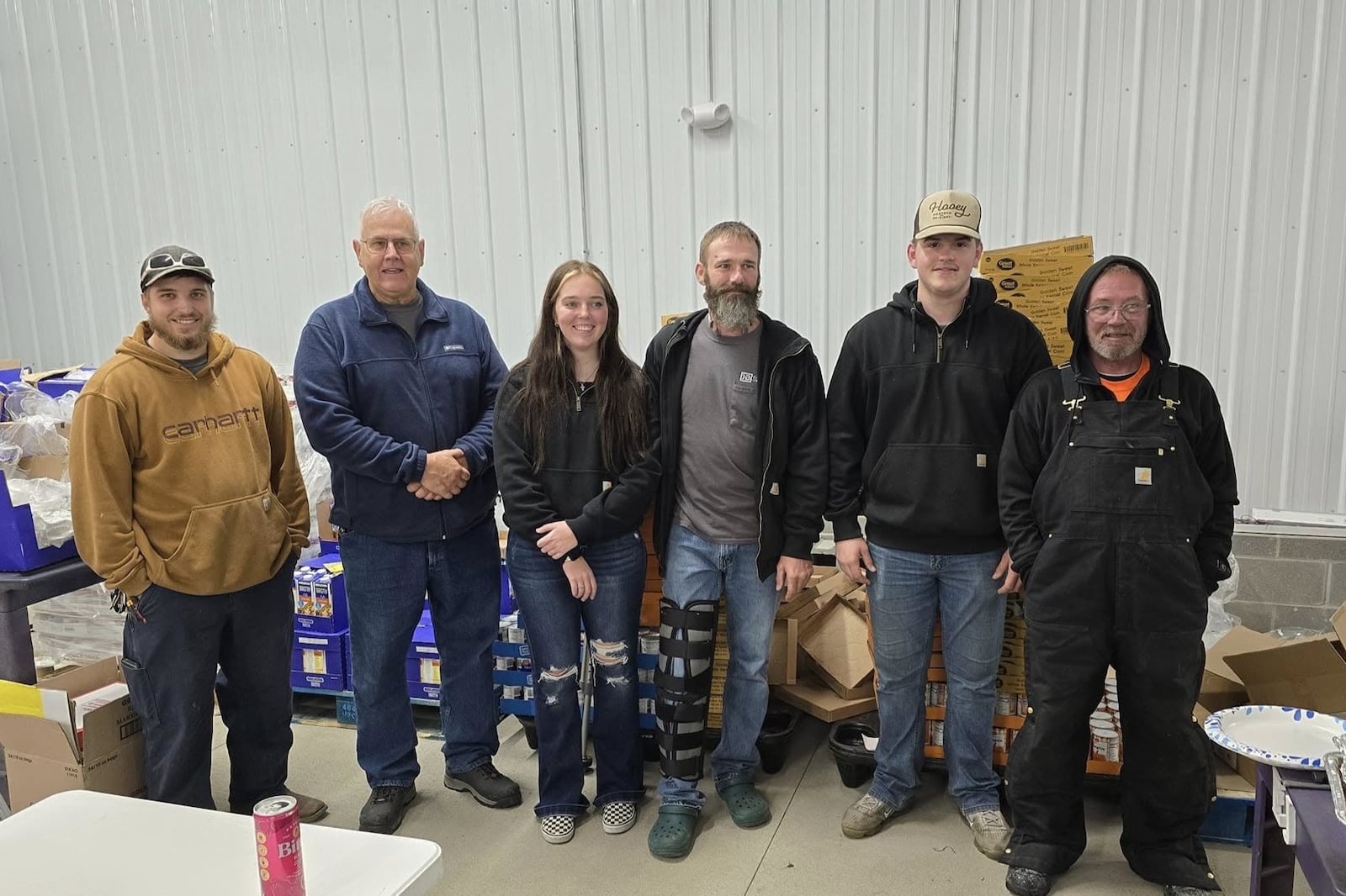 Crews for Xenia's HB Electric and Construction filled 720 boxes of food for families at Greene County FISH Pantry Thursday, Nov. 21, 2024. CONTRIBUTED