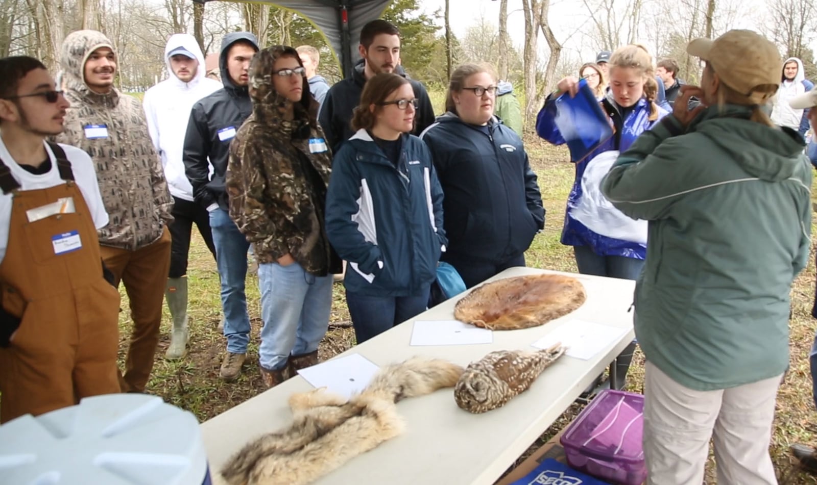 About 500 high school students from 18 southwest Ohio counties participated in the 2018 Evirothon at Possum Creek MetroPark.  Teams of 5 students each were tested on their knowledge of natural resources in Ohio in categories including soils, wildlife, forestry, and aquatics for a chance to advance to the State Envirothon.    TY GREENLEES / STAFF