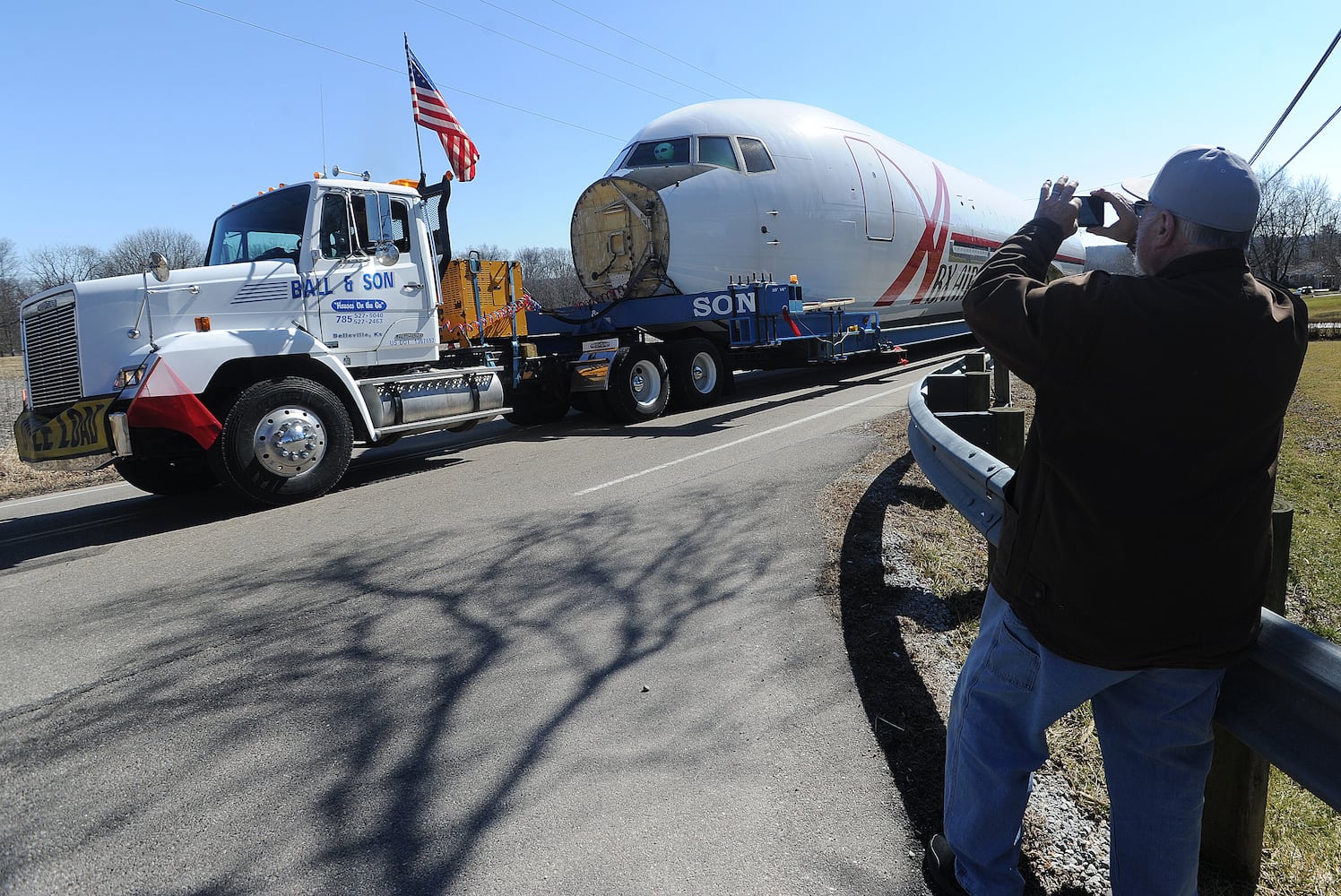 PHOTOS: A Boeing 767 is transported on Dayton-Yellow Spring Road in Fairborn