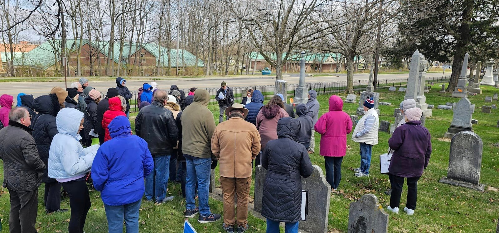 The Montgomery County Chapter of the Ohio Genealogical Society tours Calvary Cemetery in Dayton. CONTRIBUTED